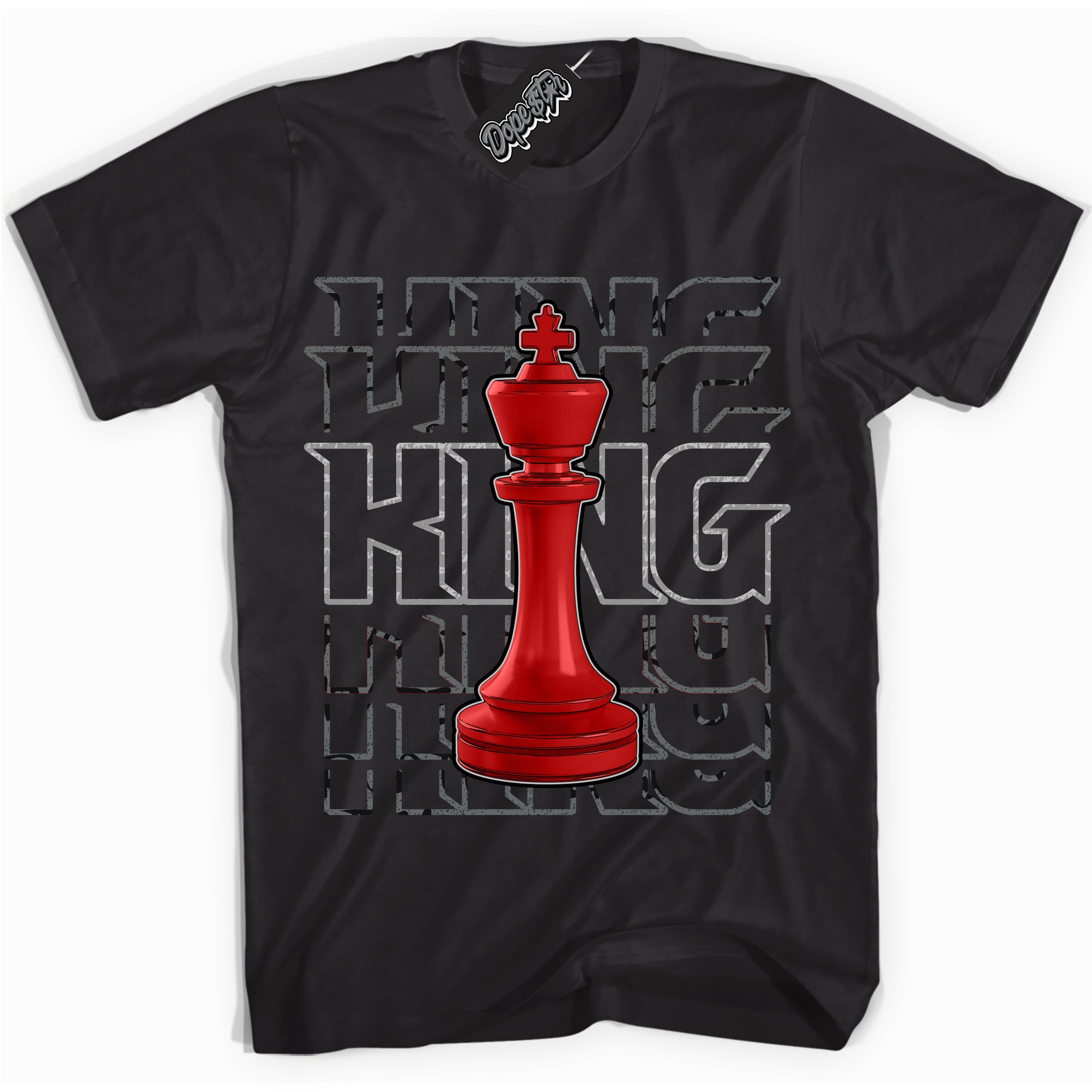 Cool Black Shirt with “ King Chess ” design that perfectly matches Rebellionaire 1s Sneakers.