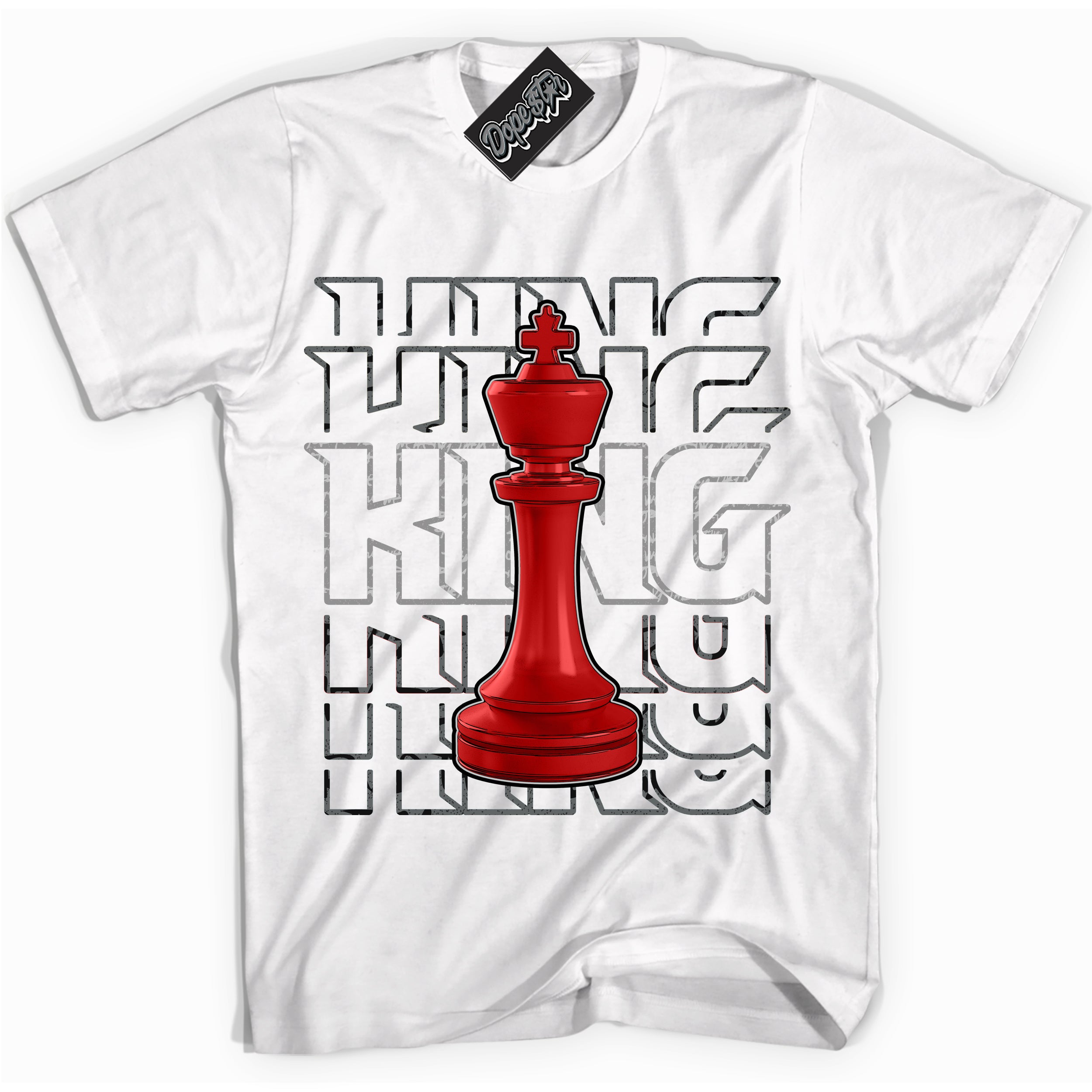 Cool White Shirt with “ King Chess ” design that perfectly matches Rebellionaire 1s Sneakers.