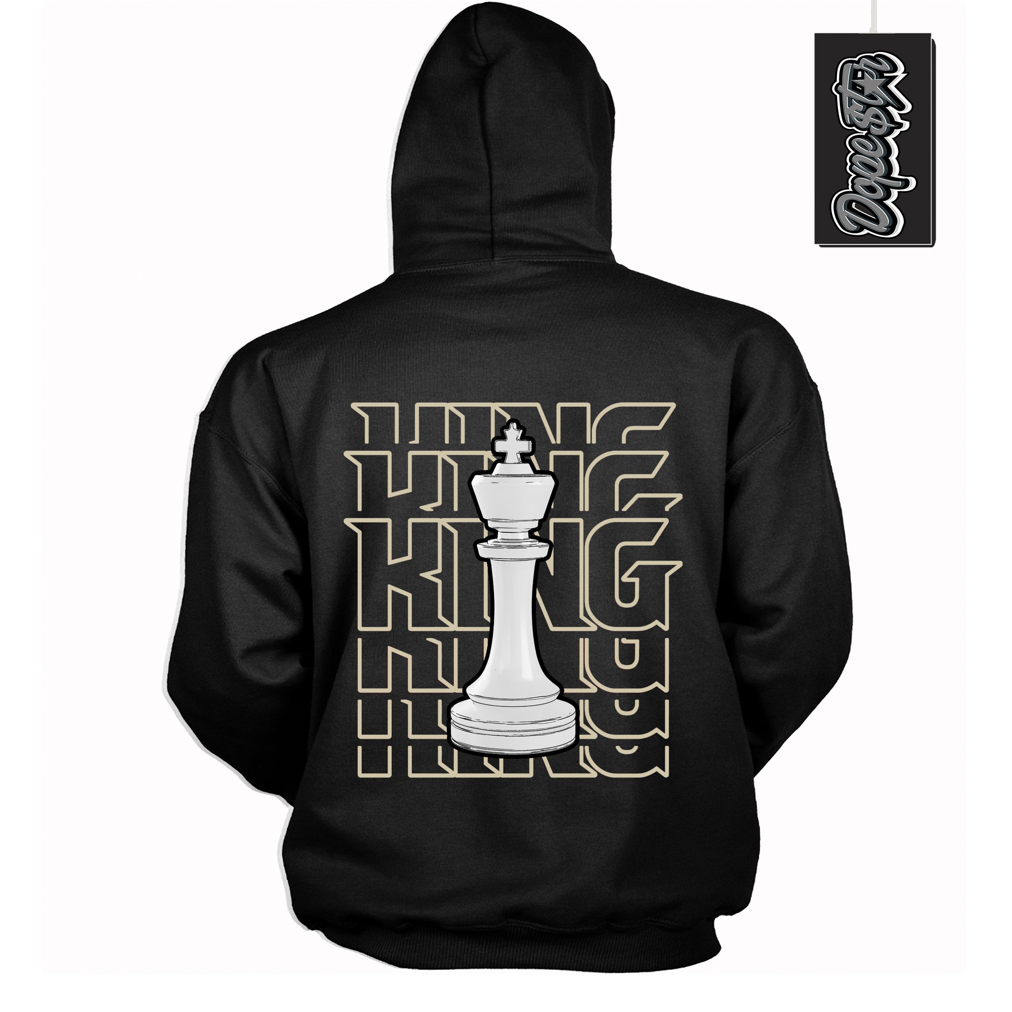 Cool Black Hoodie with “ King Chess ”  design that Perfectly Matches  Gratitude 11s Sneakers.