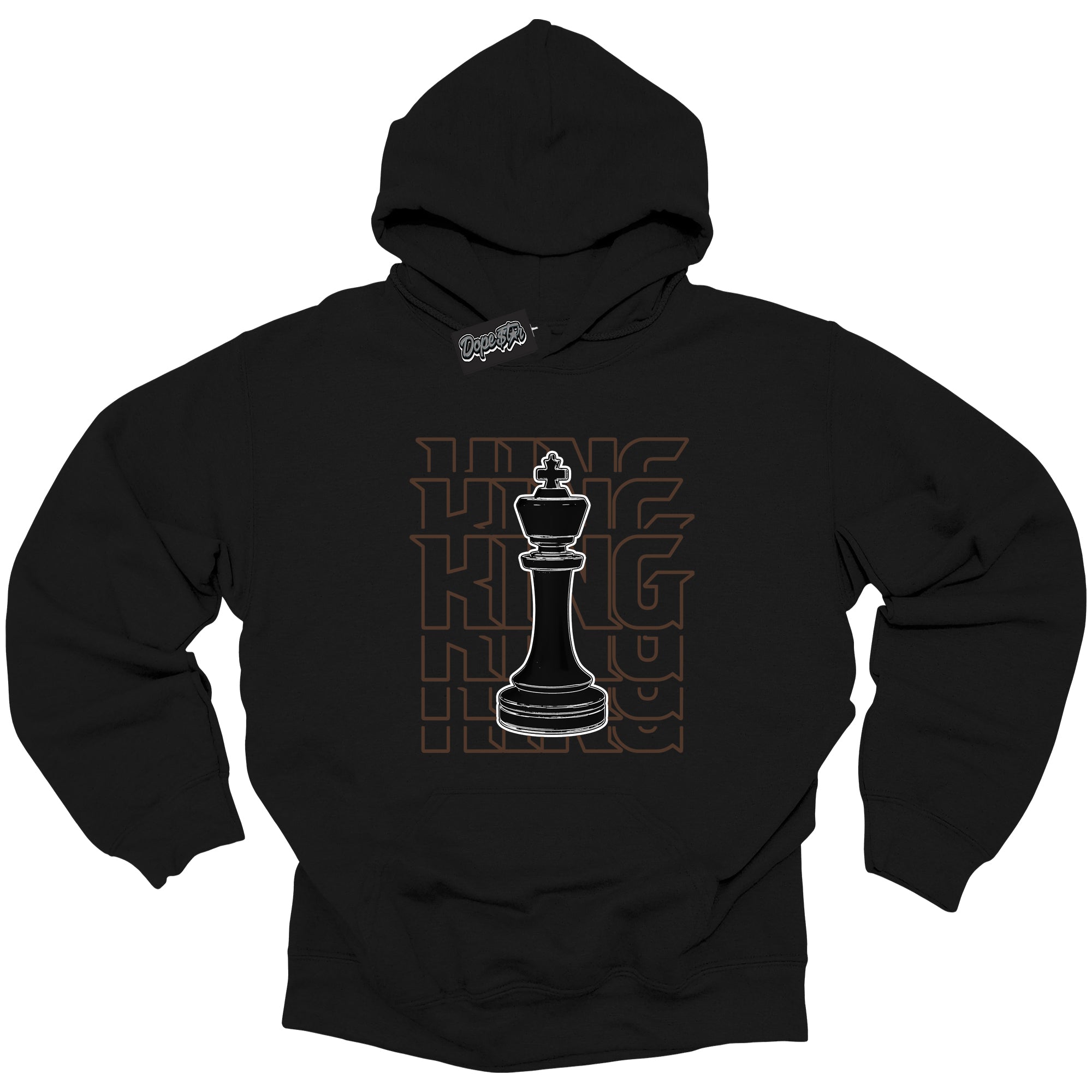 Cool Black Graphic Dope`Star Hoodie with “ King Chess “ print, that perfectly matches Palomino 1s sneakers