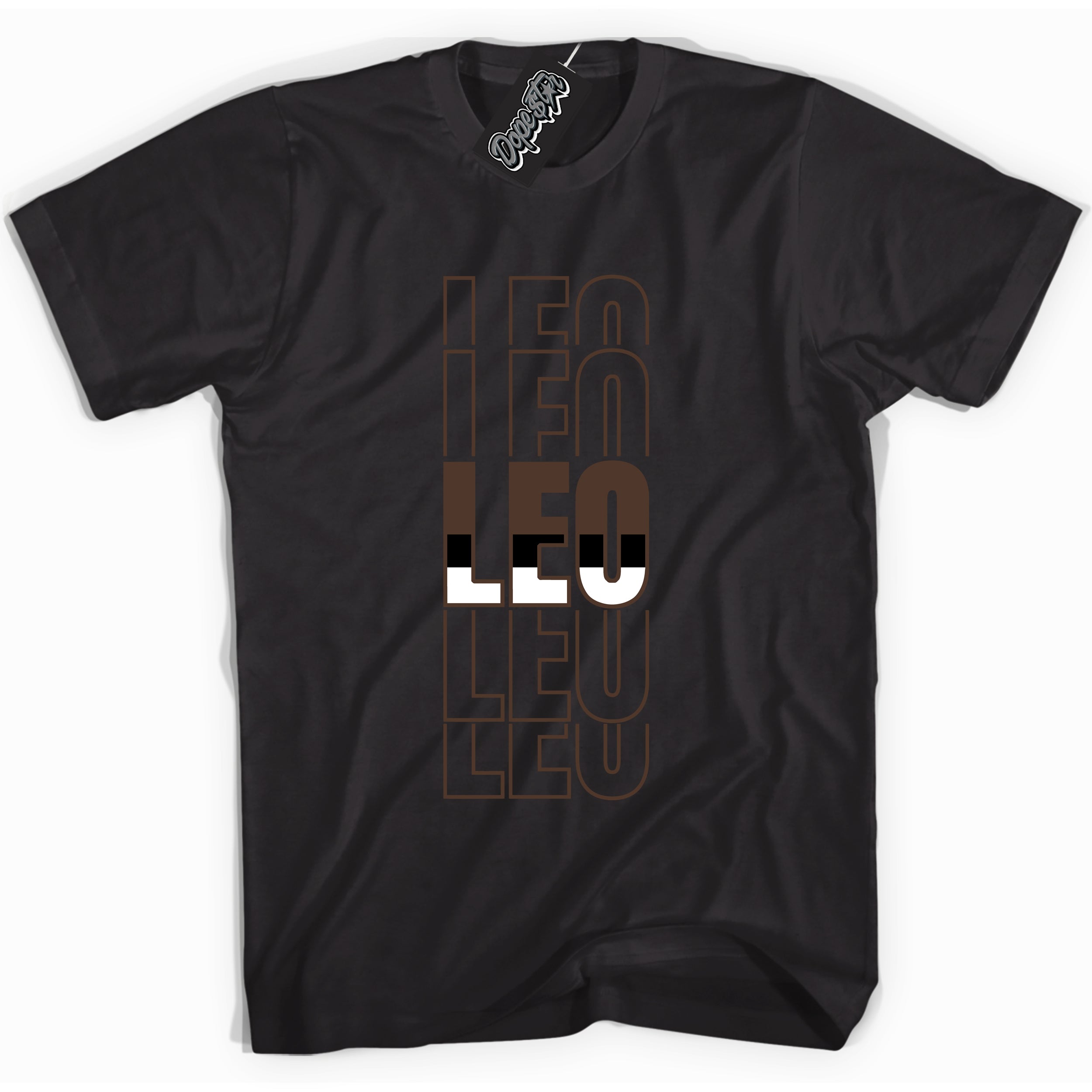 Cool Black graphic tee with “ Leo ” design, that perfectly matches Palomino 1s sneakers 