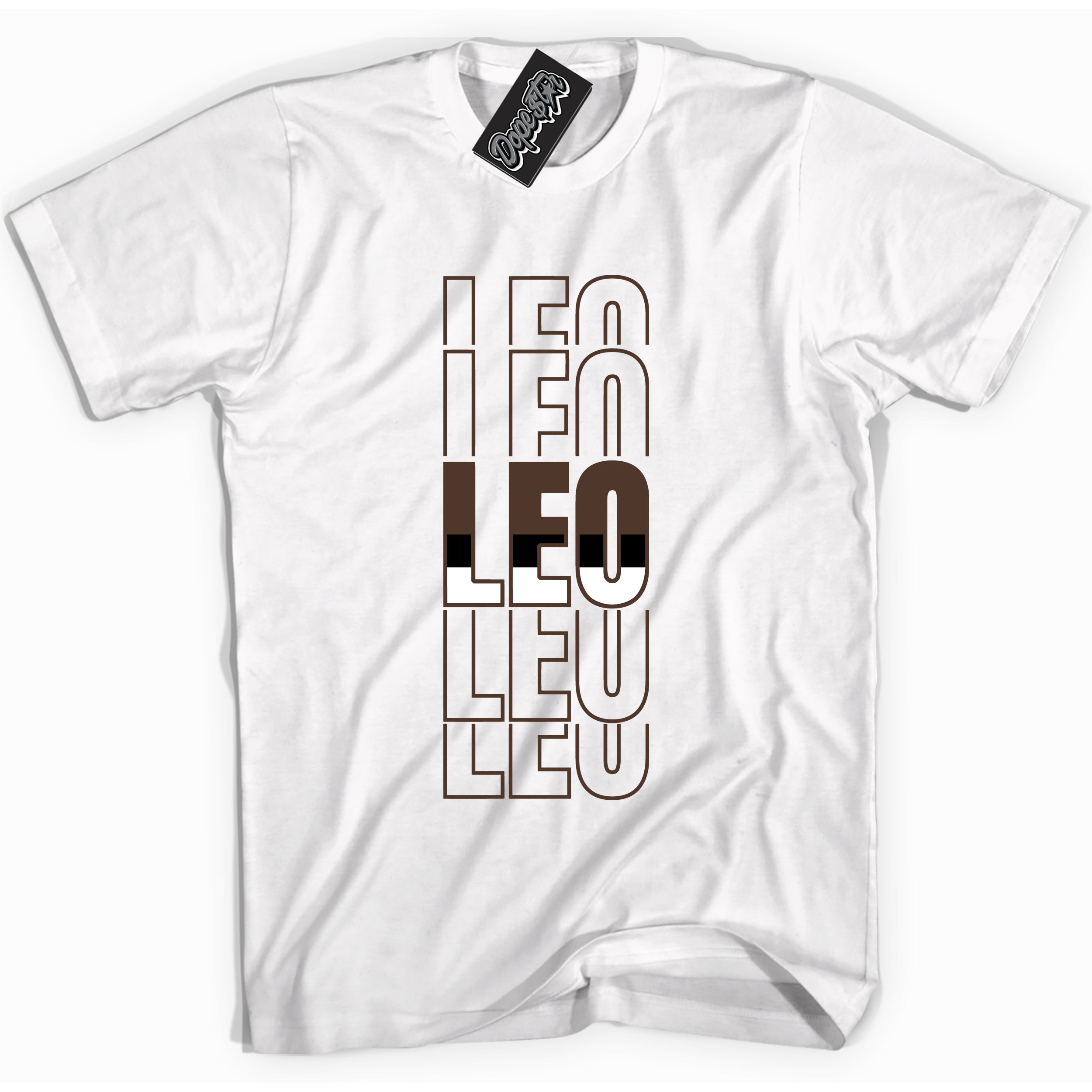 Cool White graphic tee with “ Leo ” design, that perfectly matches Palomino 1s sneakers 