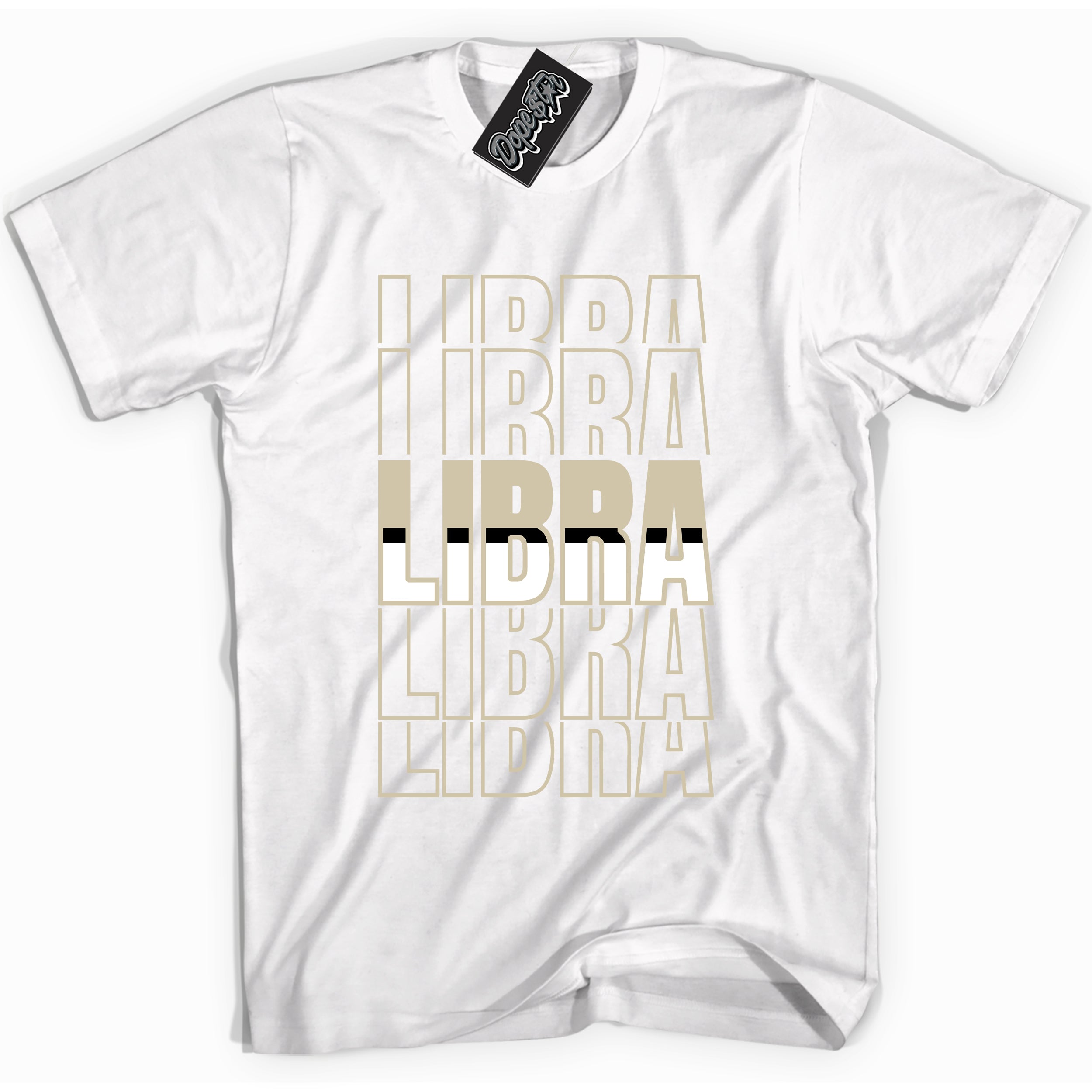 Cool White Shirt with “ Libra” design that perfectly matches Gratitude 11s Sneakers.