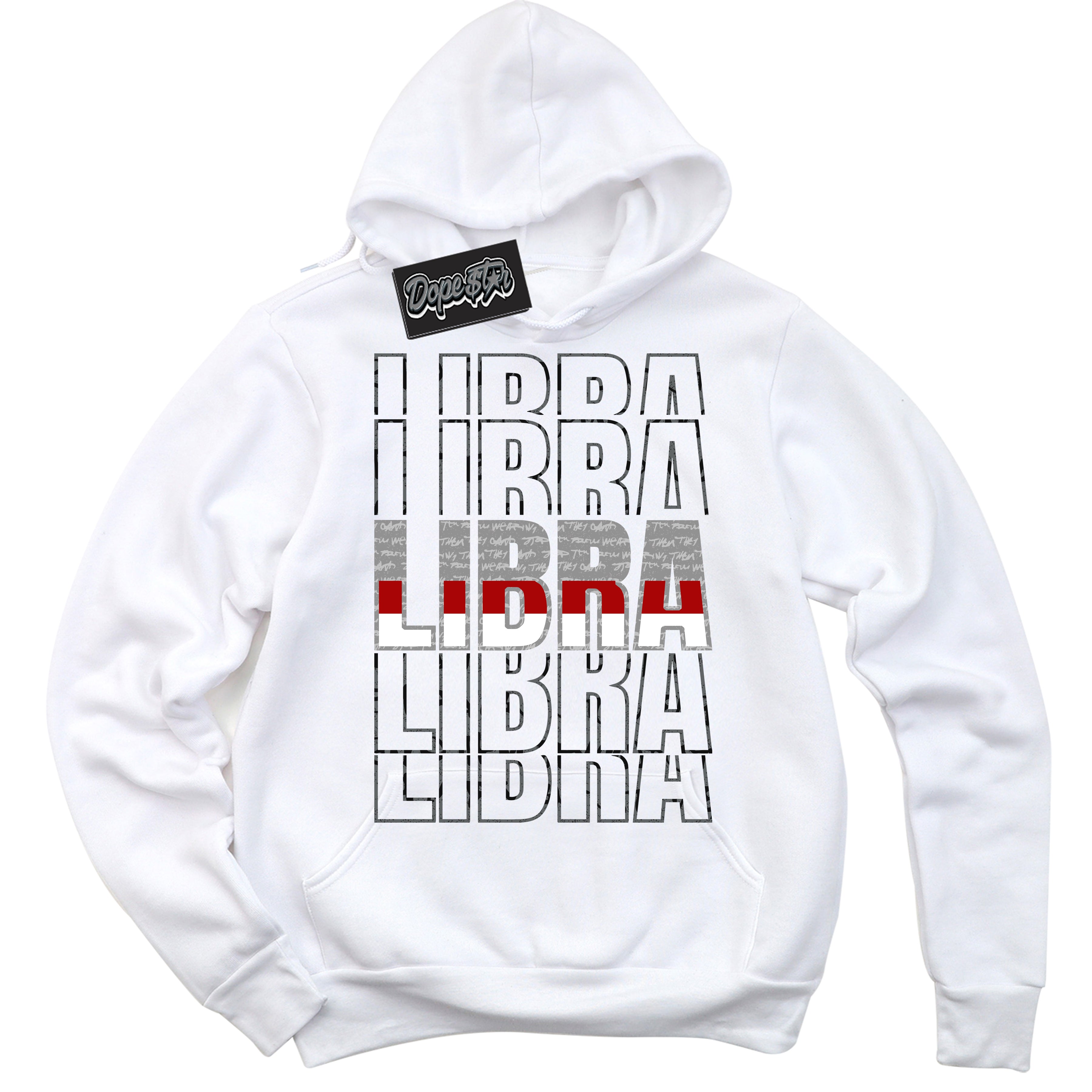 Cool White Hoodie with “ Libra ”  design that Perfectly Matches Rebellionaire 1s Sneakers.