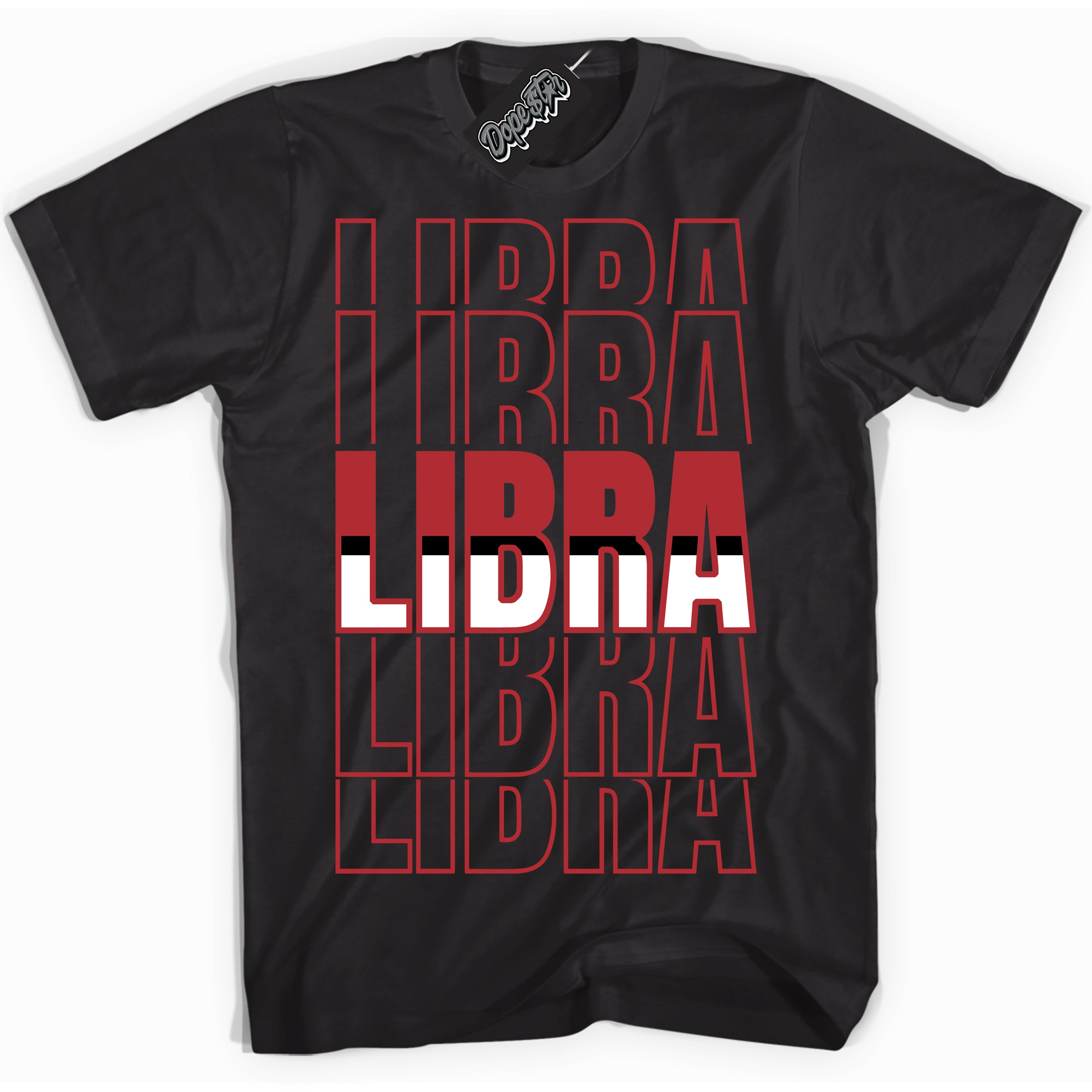 Cool Black graphic tee with “ Libra ” print, that perfectly matches Lost And Found 1s sneakers 