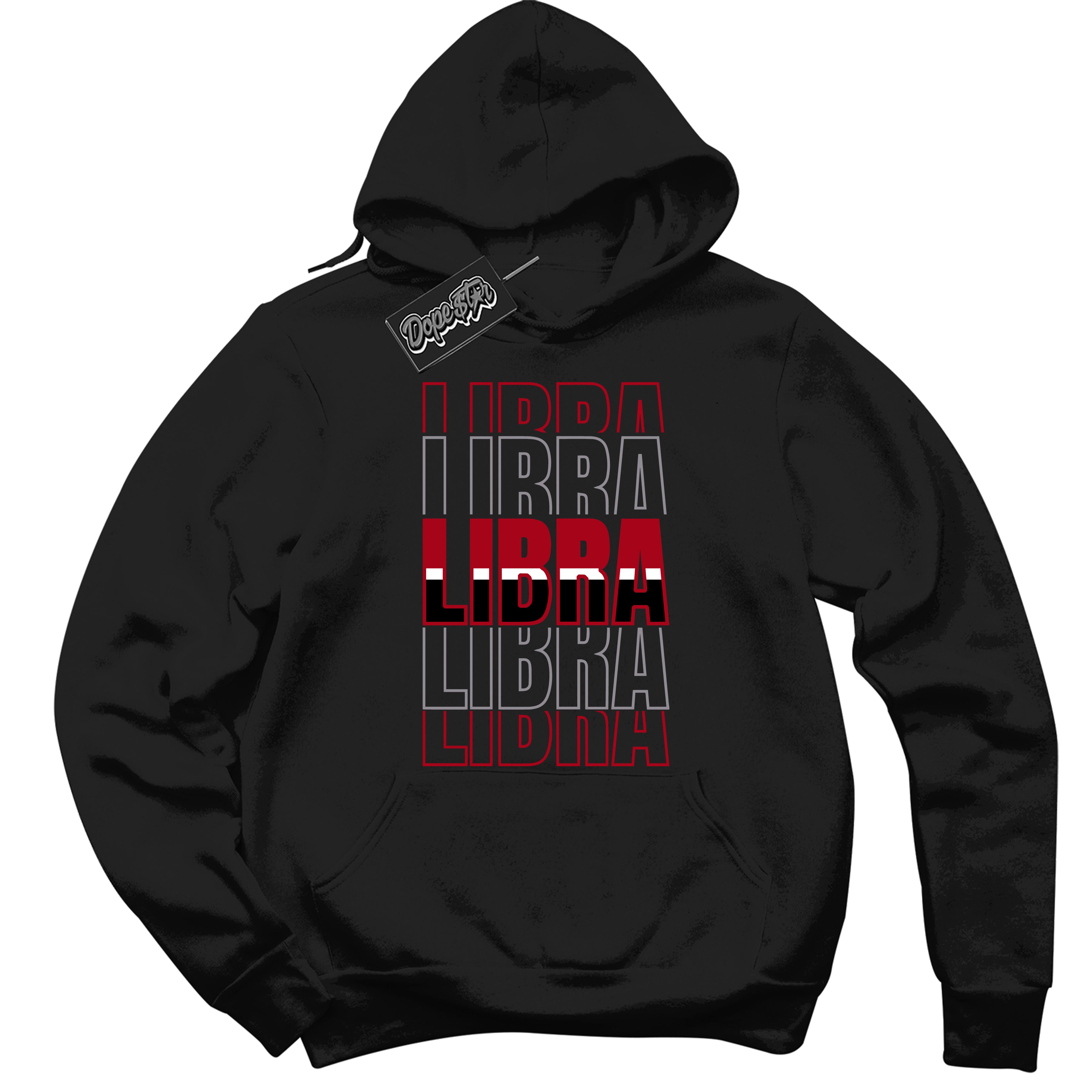 Cool Black Hoodie with “ Libra ”  design that Perfectly Matches  Bred Reimagined 4s Jordans.