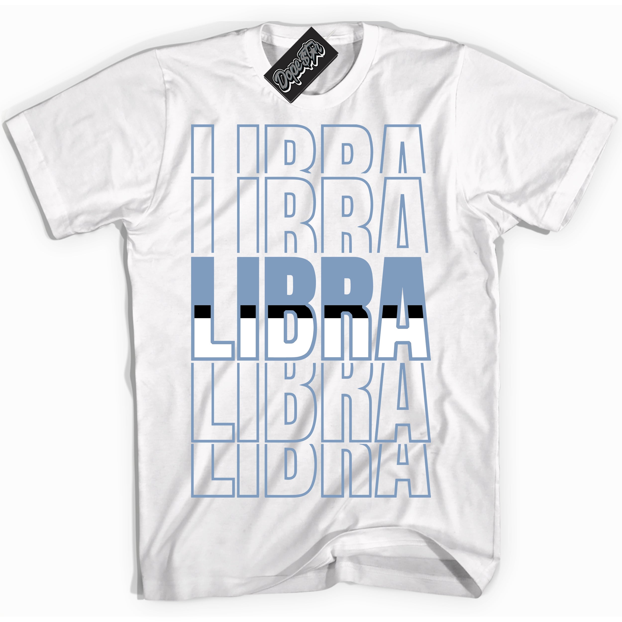 Cool White Shirt with “ Libra” design that perfectly matches Reverse Oreo 6s Sneakers.