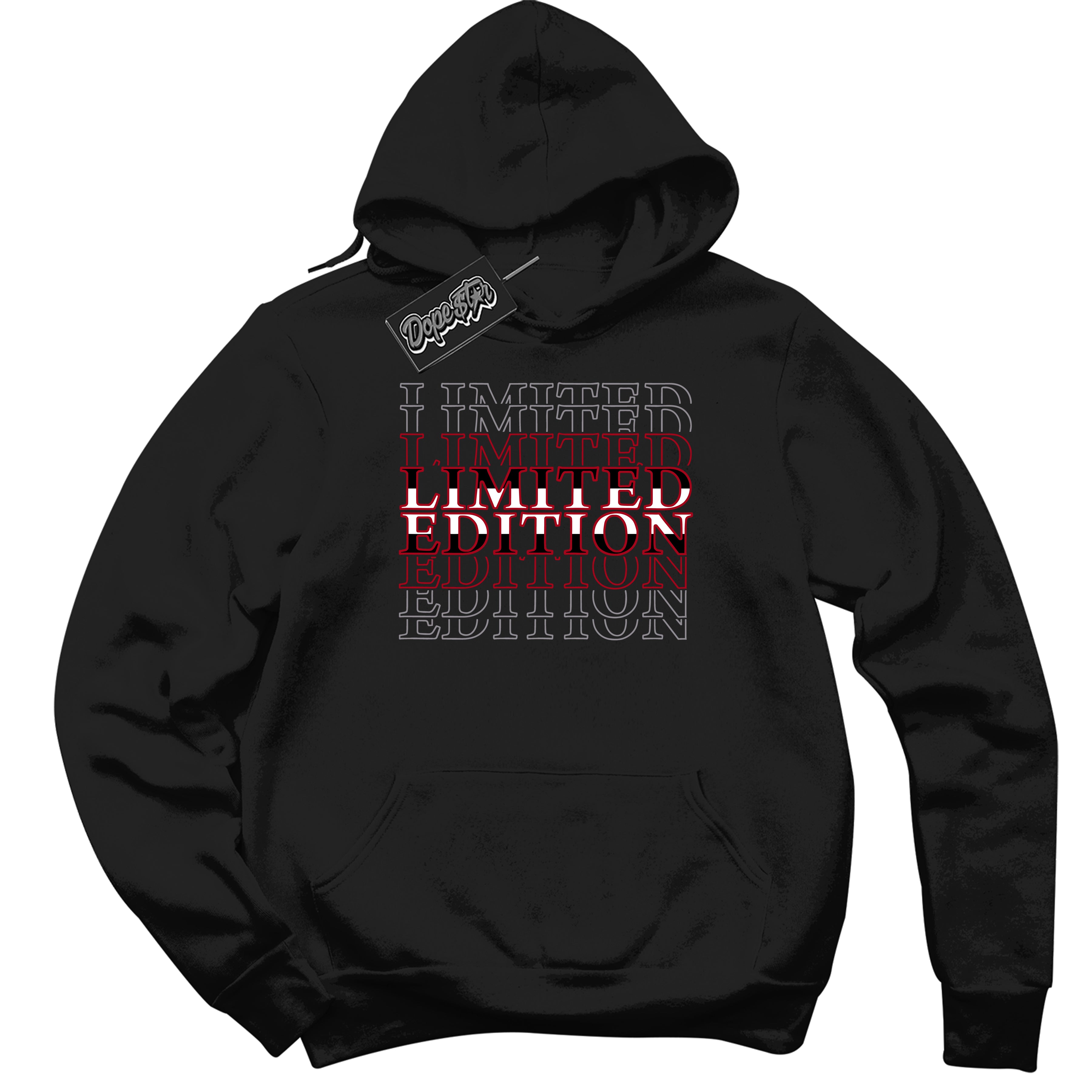 Cool Black Hoodie with “ Limited Edition ”  design that Perfectly Matches  Bred Reimagined 4s Jordans.