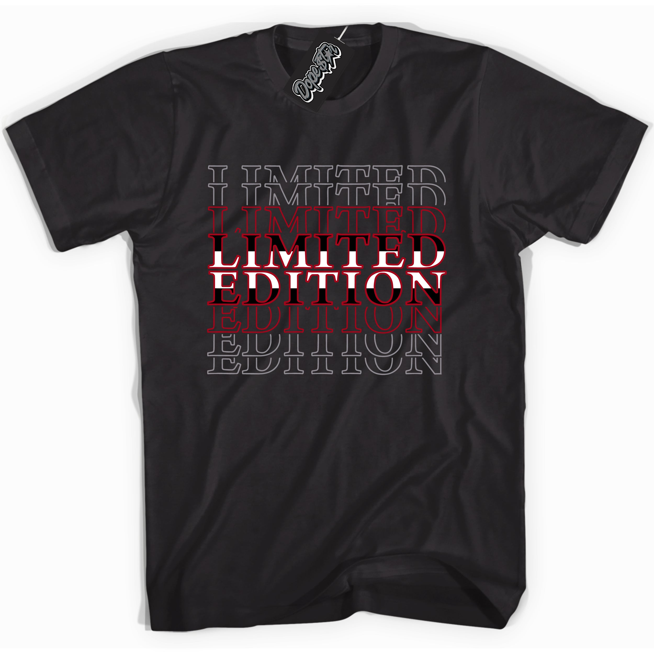 Cool Black Shirt with “ Limited Edition” design that perfectly matches Bred Reimagined 4s Jordans.