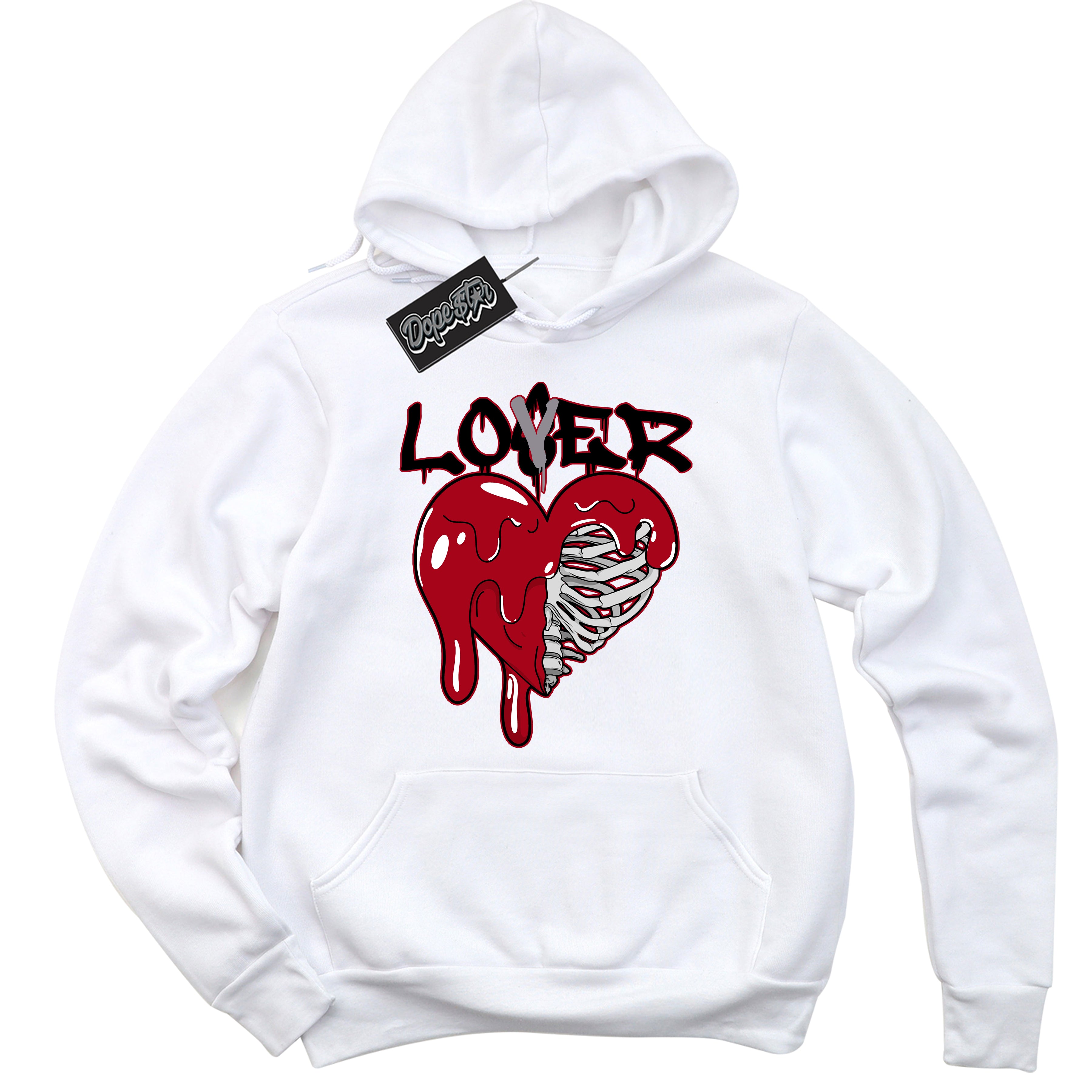 Cool White Hoodie with “ Lover Loser ”  design that Perfectly Matches Bred Reimagined 4s Jordans.