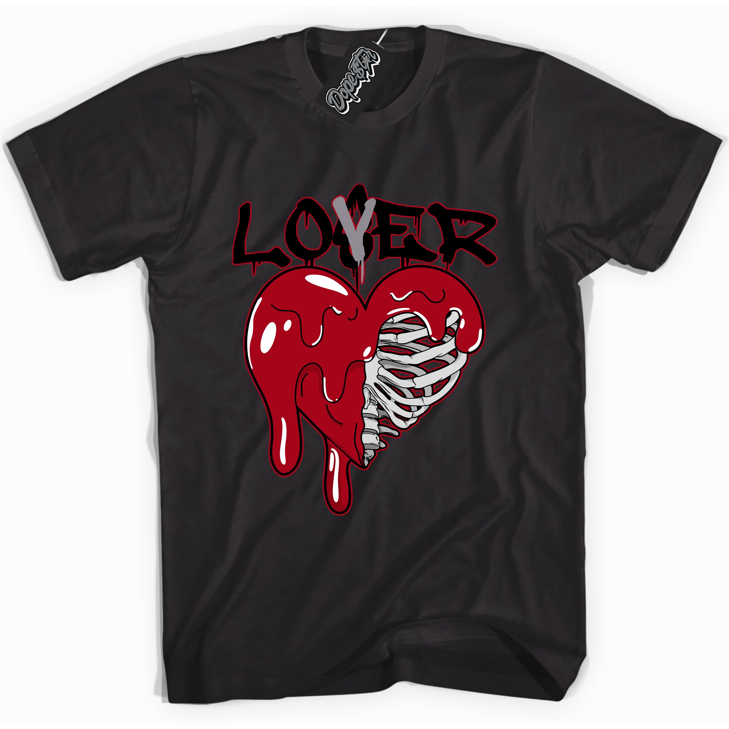 Cool Black Shirt with “ Lover Loser” design that perfectly matches Bred Reimagined 4s Jordans.