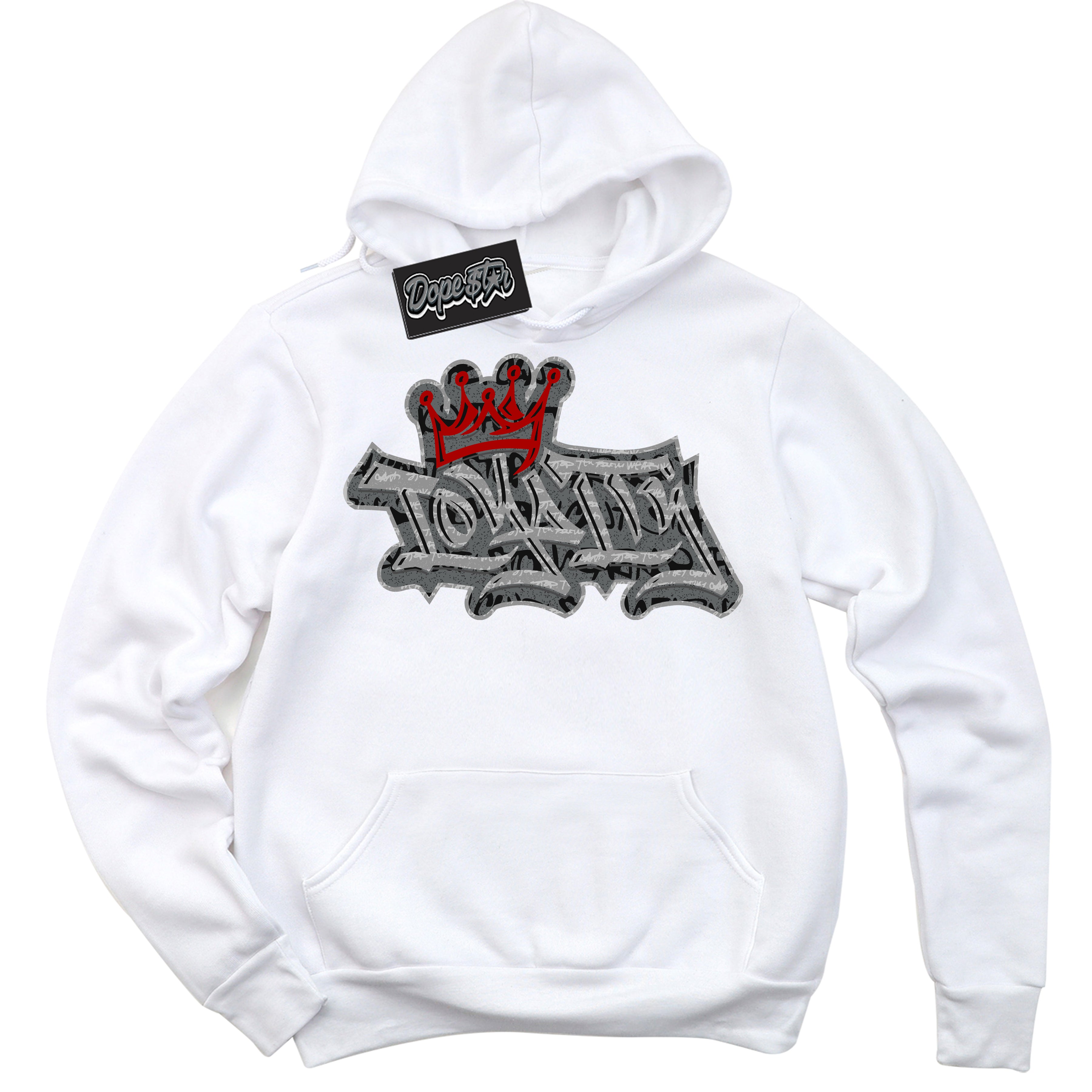 Cool White Hoodie with “ Loyalty Crown ”  design that Perfectly Matches Rebellionaire 1s Sneakers.