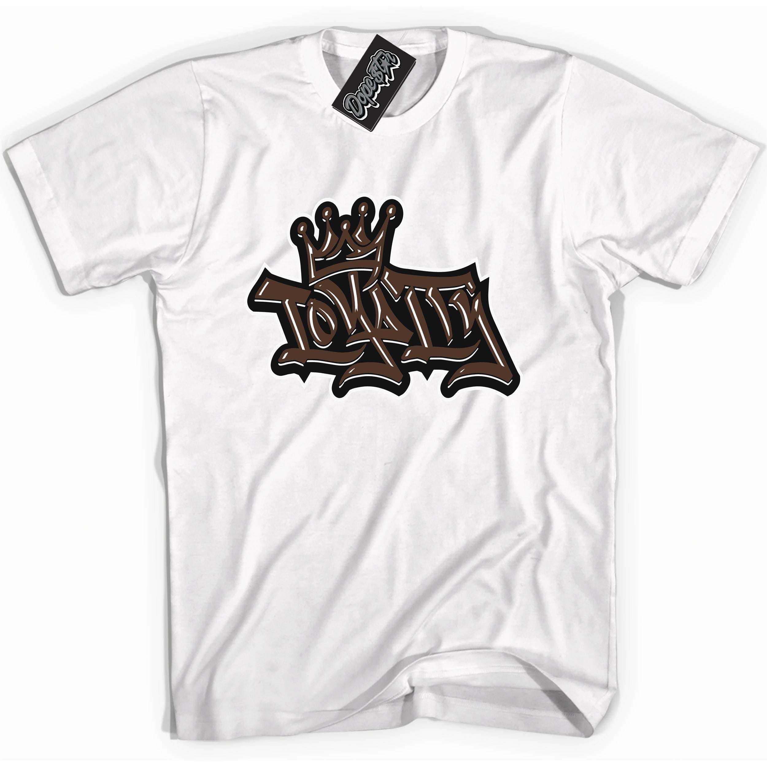 Cool White graphic tee with “ Loyalty Crown ” design, that perfectly matches Palomino 1s sneakers 