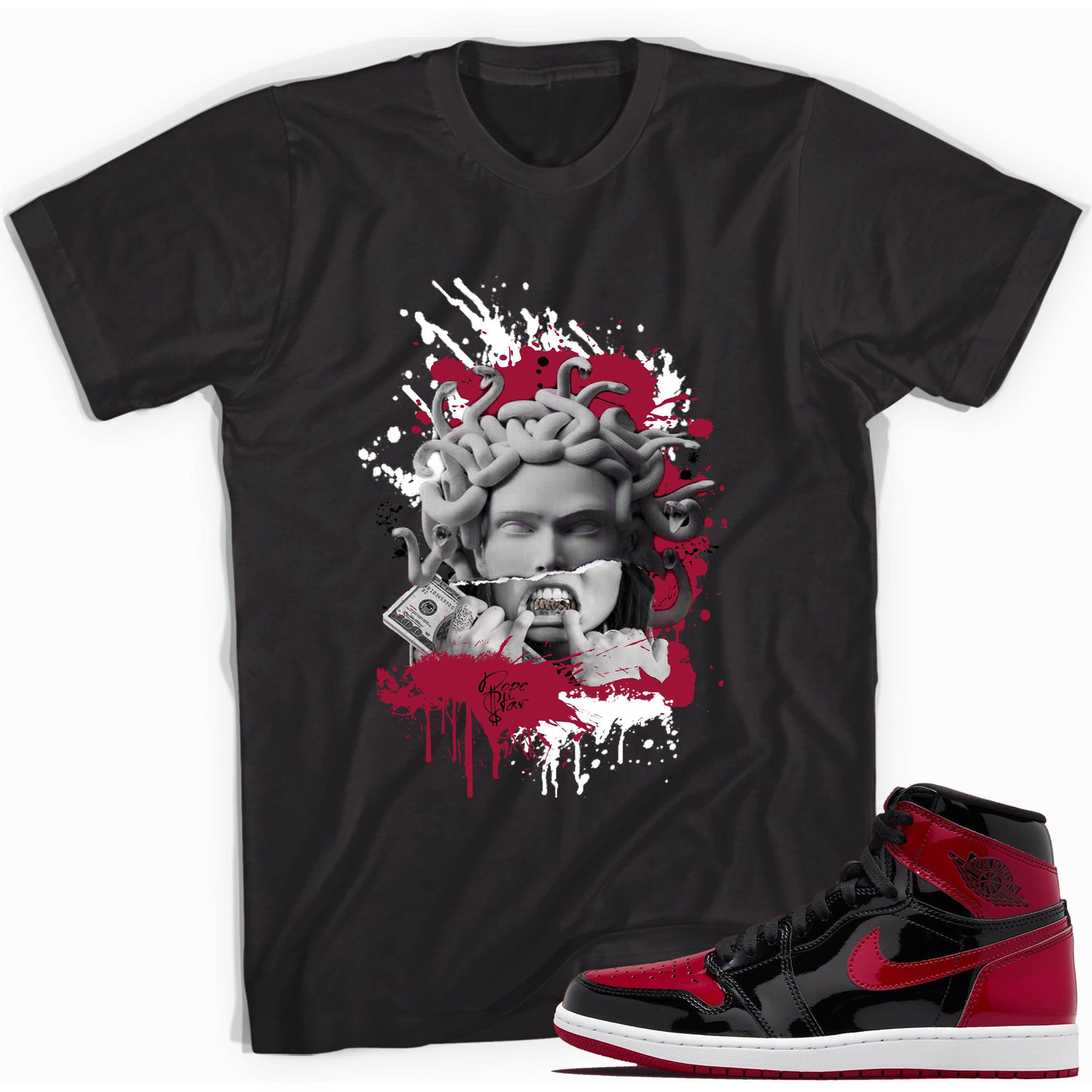 1s Bred Patent Shirt Medusa - Sneaker Shirts Outlet