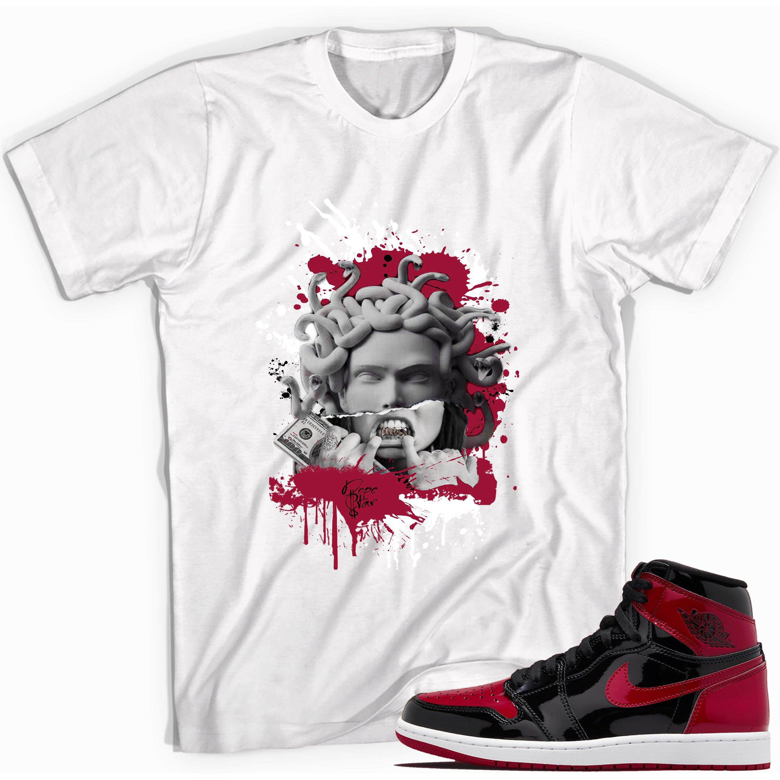 1s Bred Patent Shirt Medusa - Sneaker Shirts Outlet