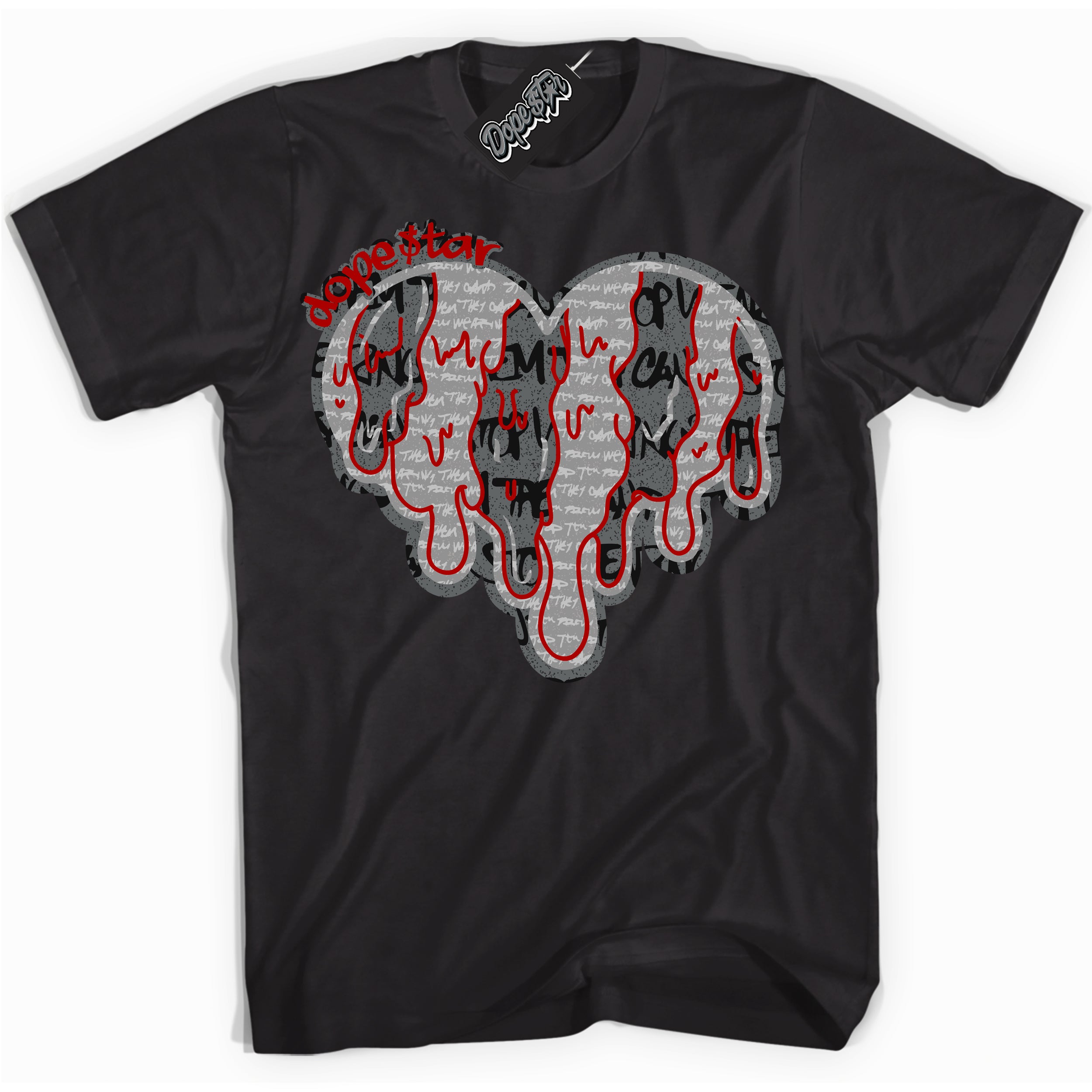 Cool Black Shirt with “ Melting Heart ” design that perfectly matches Rebellionaire 1s Sneakers.