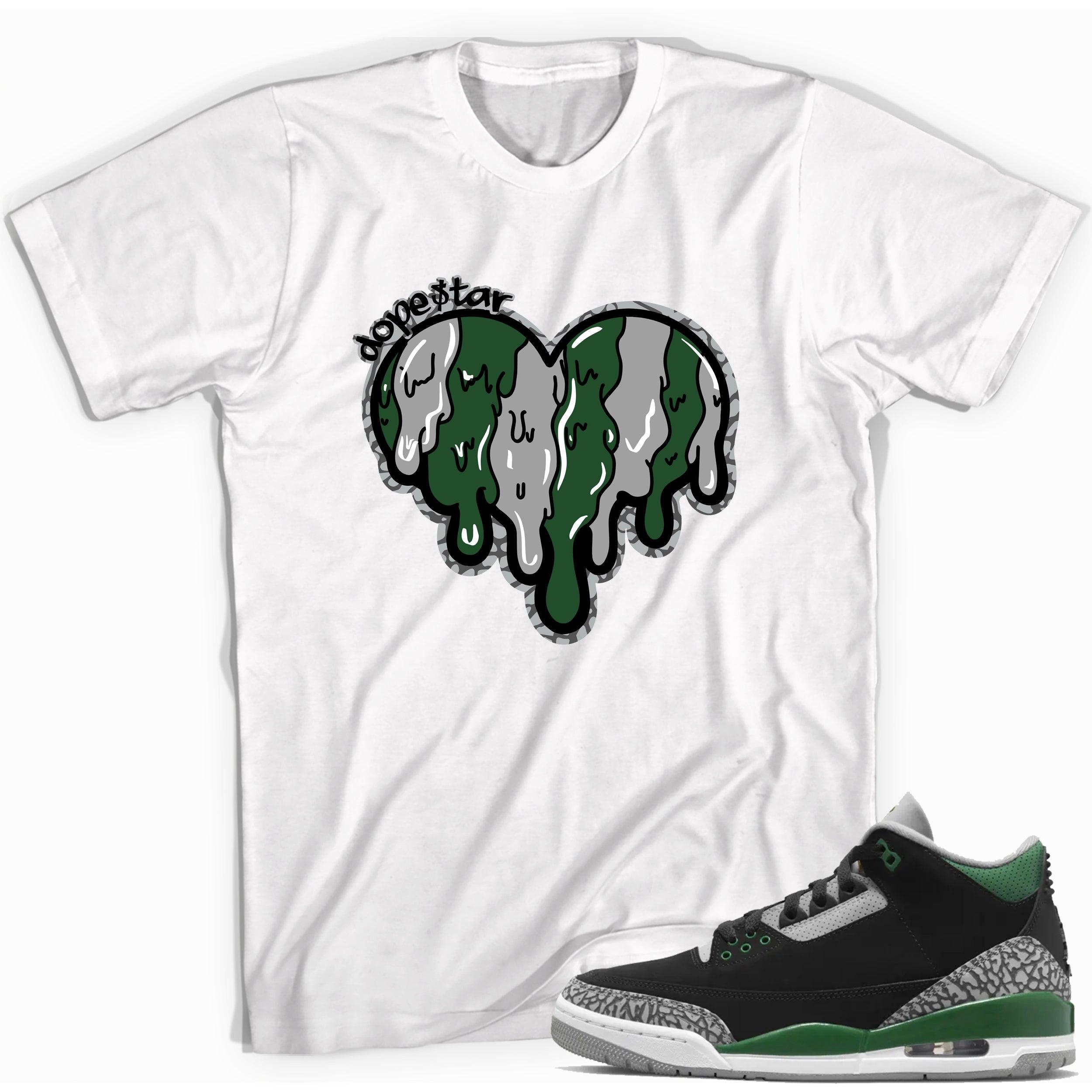 Melting Heart TShirt Match 3 Pine Green