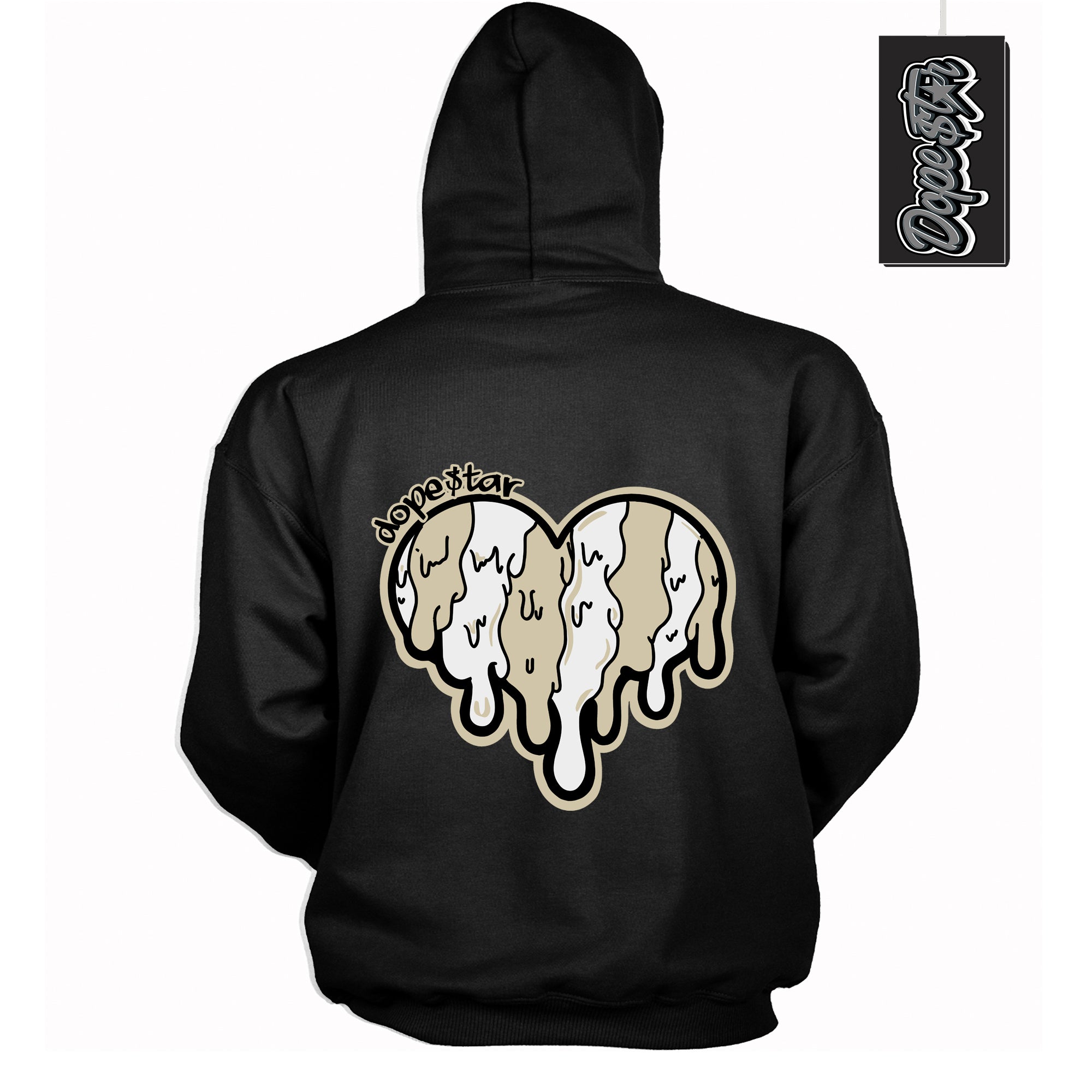 Cool Black Hoodie with “ Melting Heart ”  design that Perfectly Matches  Gratitude 11s Sneakers.