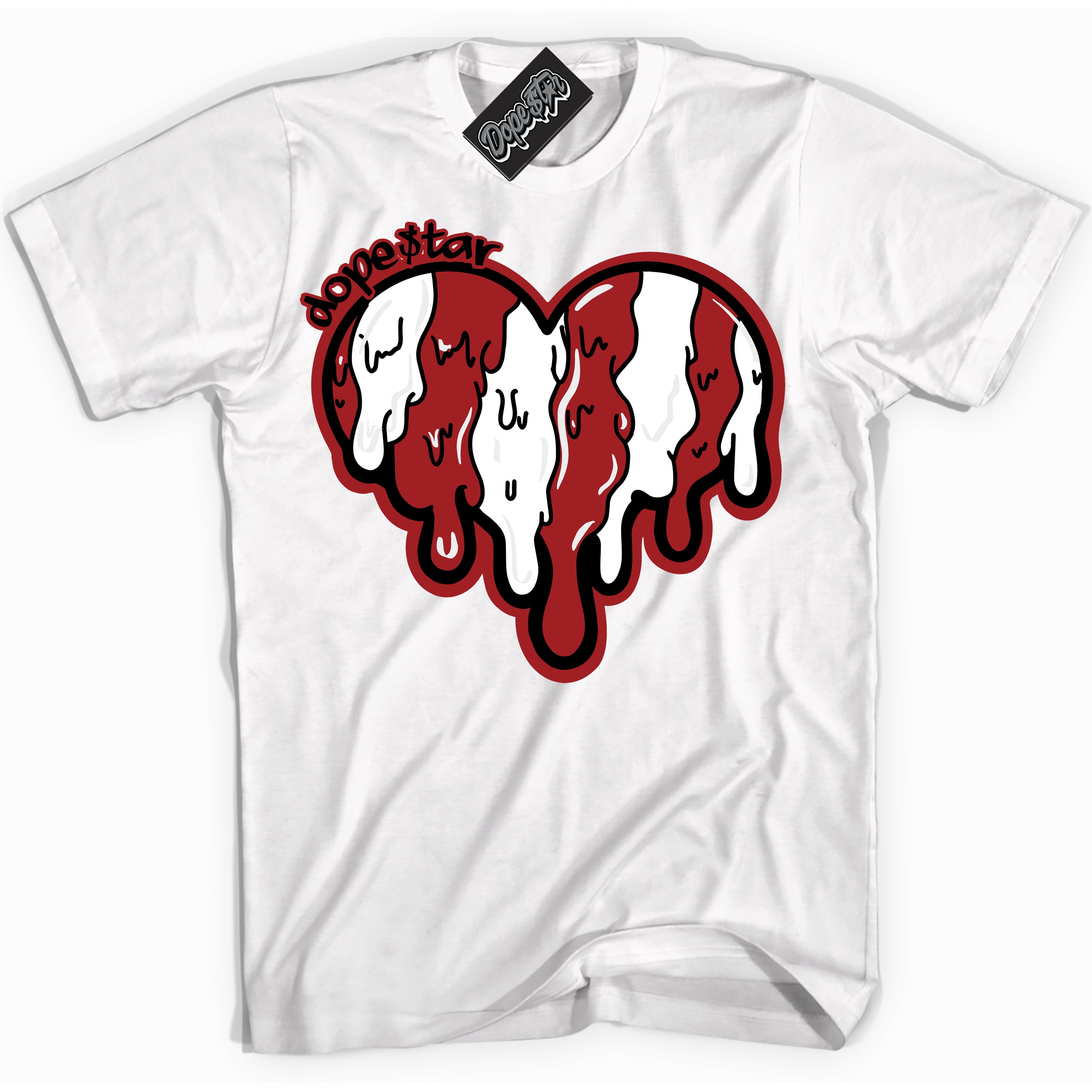 Cool White graphic tee with “ Melting Heart ” print, that perfectly matches Lost And Found 1s sneakers 