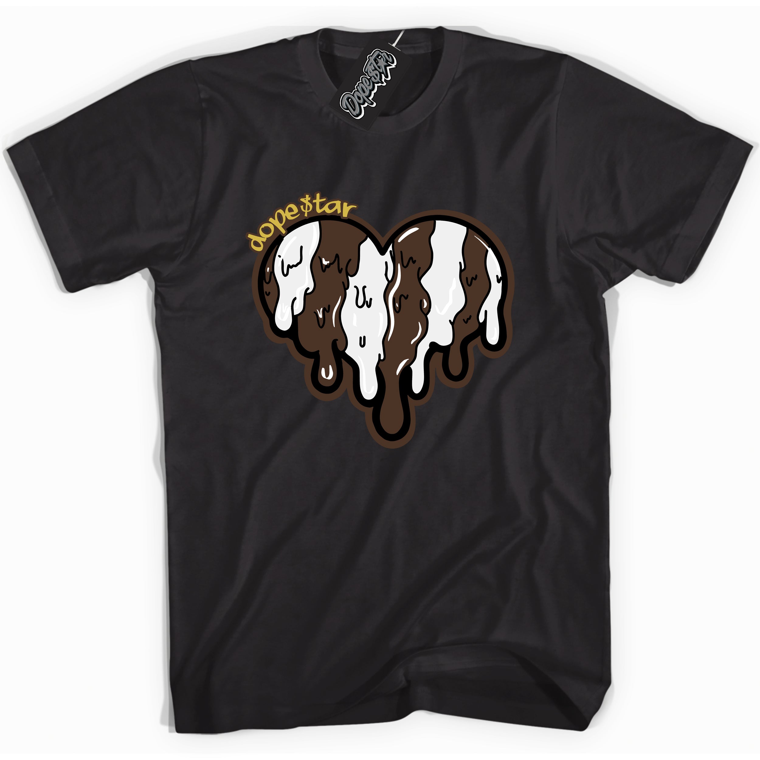 Cool Black graphic tee with “ Melting Heart ” design, that perfectly matches Palomino 1s sneakers 