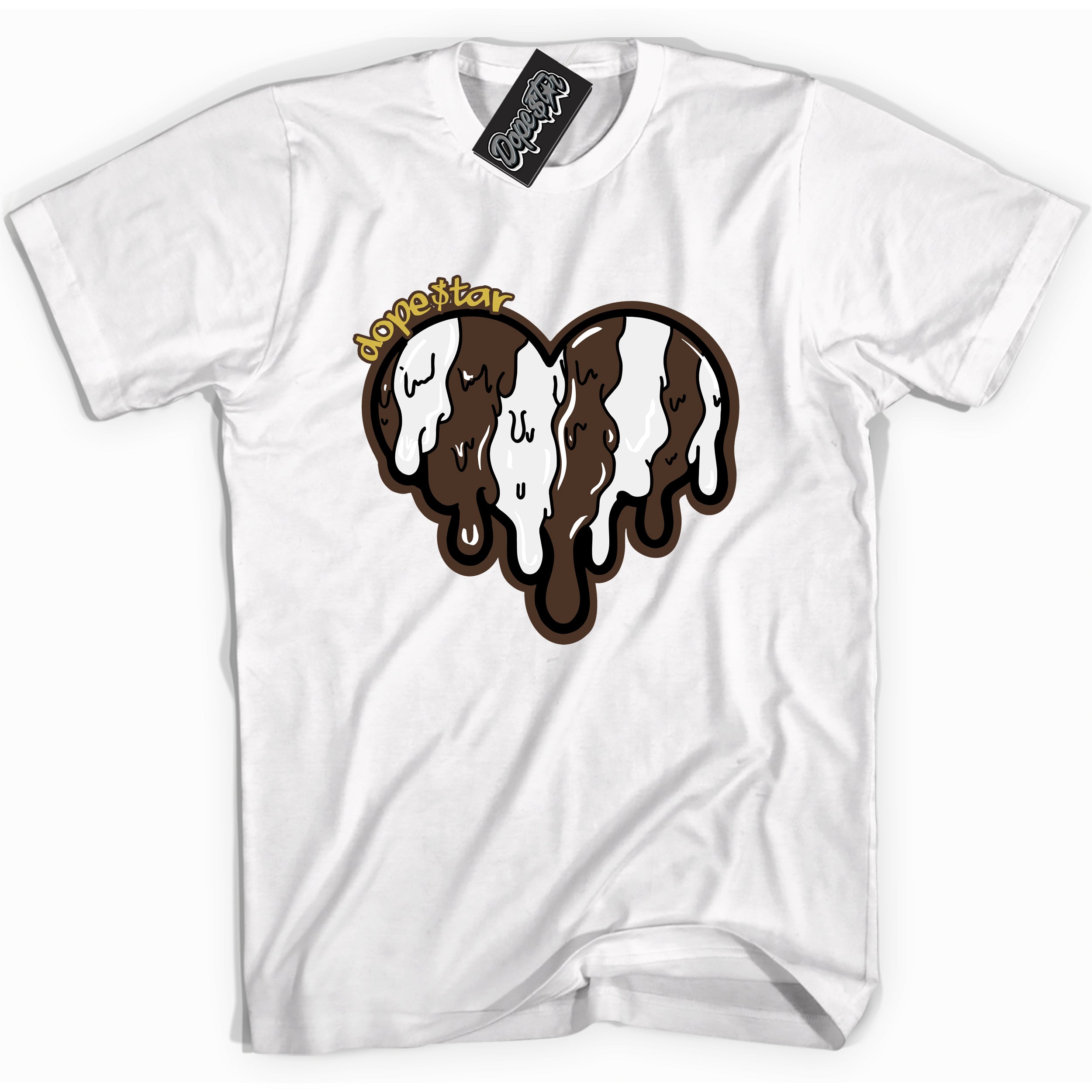 Cool White graphic tee with “ Melting Heart ” design, that perfectly matches Palomino 1s sneakers 