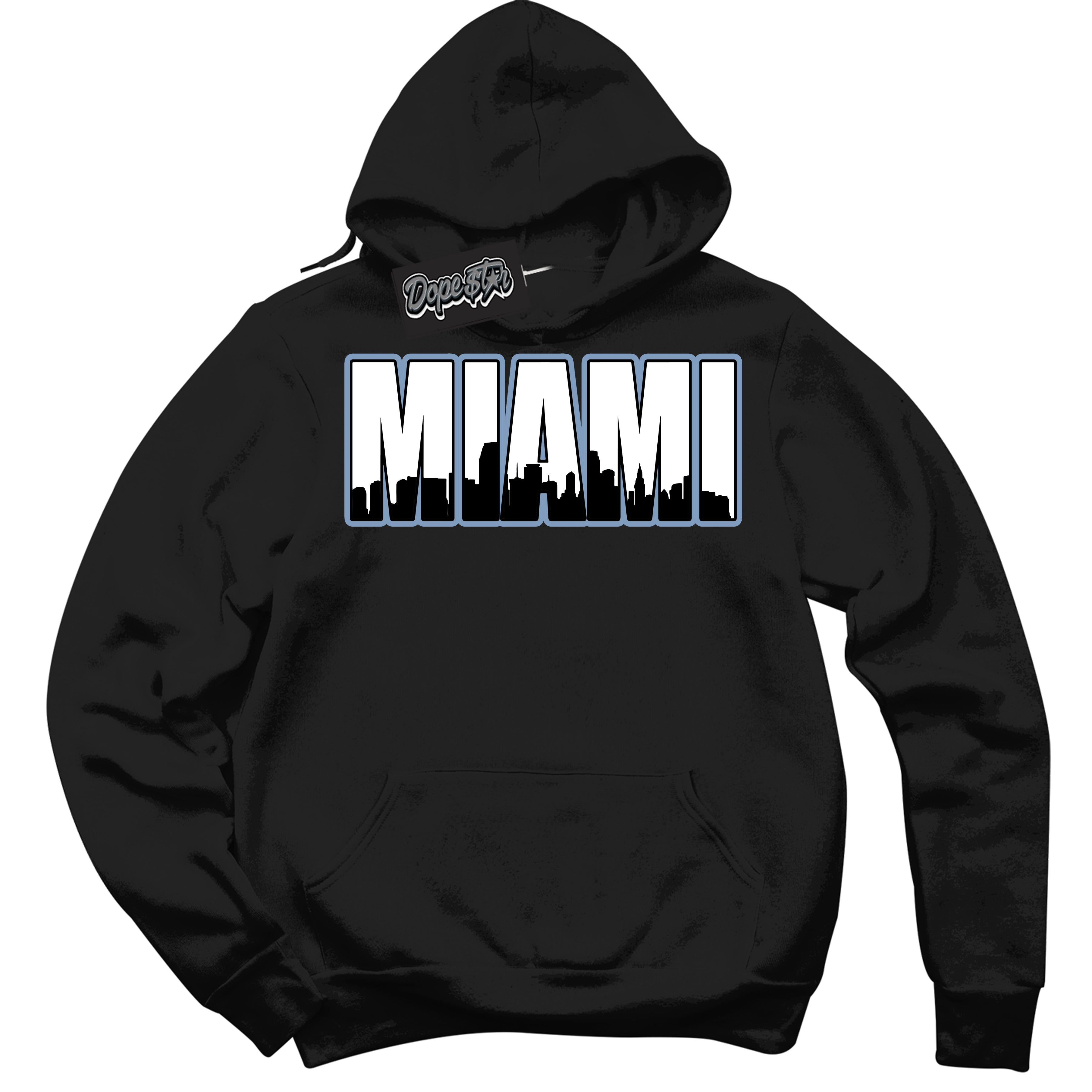 Cool Black Hoodie with “ Miami ”  design that Perfectly Matches Reverse Oreo 6s Sneakers.