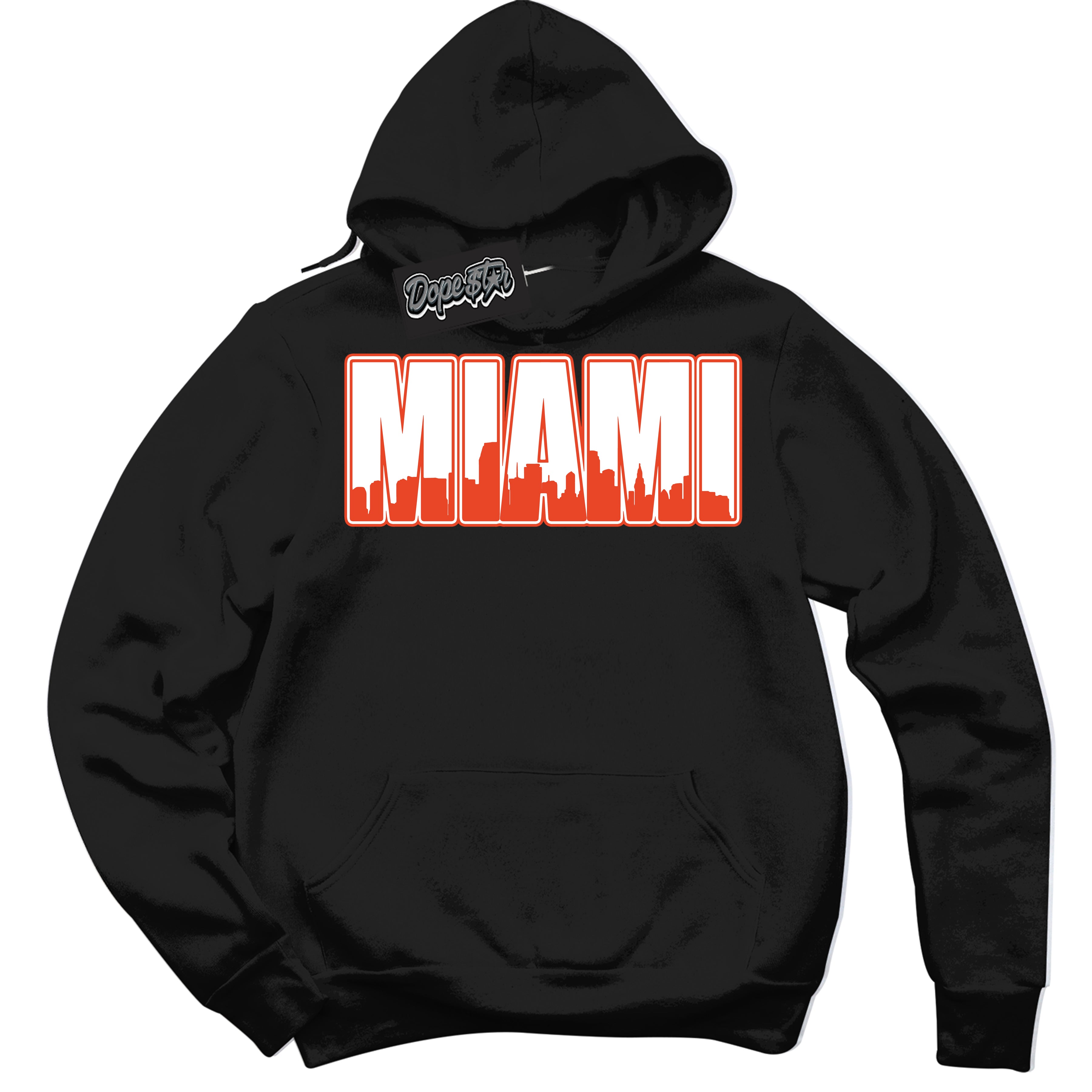 Nike Dunk Low Retro Cosmic Clay 'Miami' Hoodie - Black Streetwear Mockup | Sneakerhead Sweatshirt Matching Nike Dunk Low Retro Cosmic Clay | Limited Edition Urban Streetwear for Sneaker Matching OOTD | Outfits that pair perfectly with your ND Low Retro Cosmic Clay | Sneakerhead Fashion Must-Have Apparel for Men and Women.