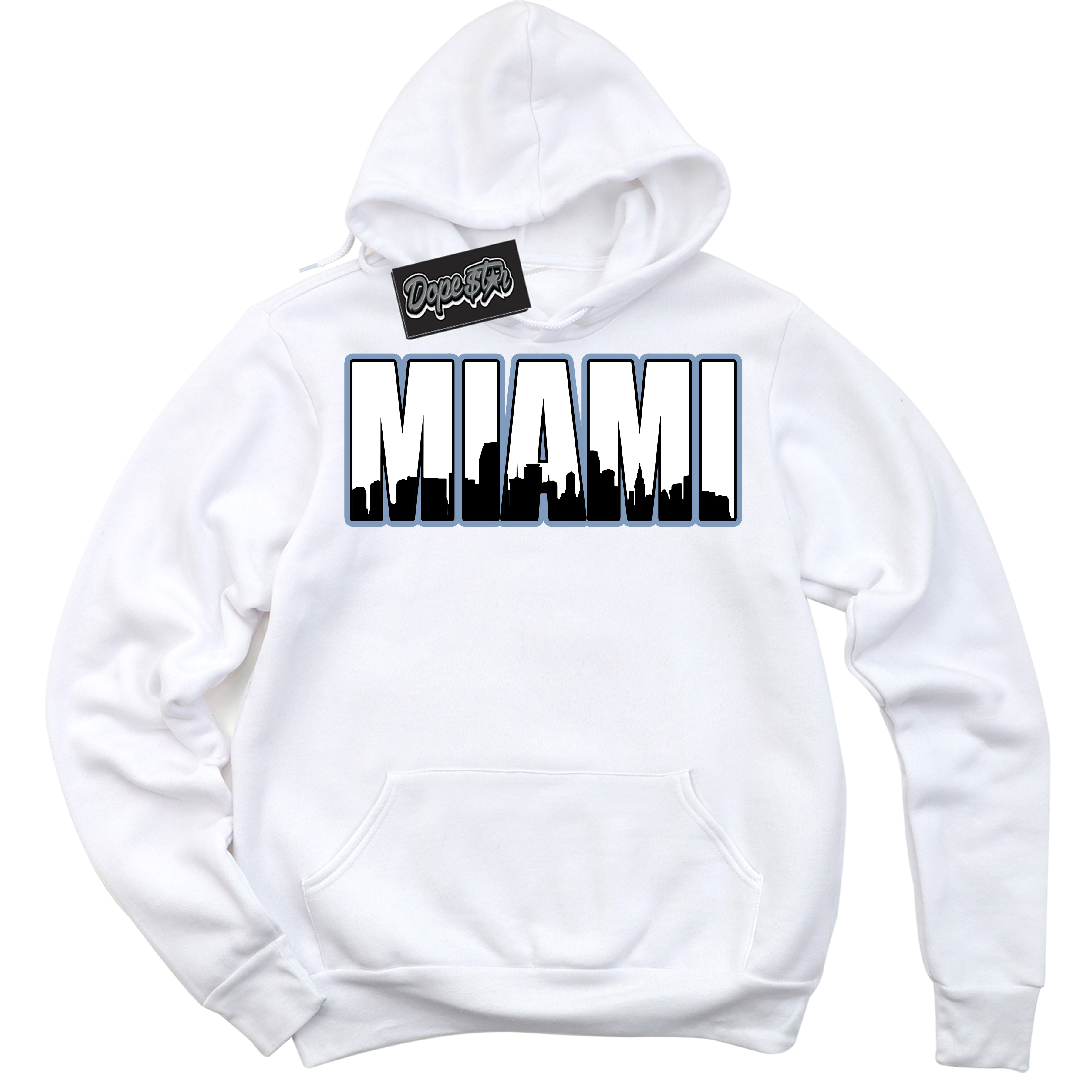 Cool White Hoodie with “ Miami ”  design that Perfectly Matches Reverse Oreo 6s Sneakers.