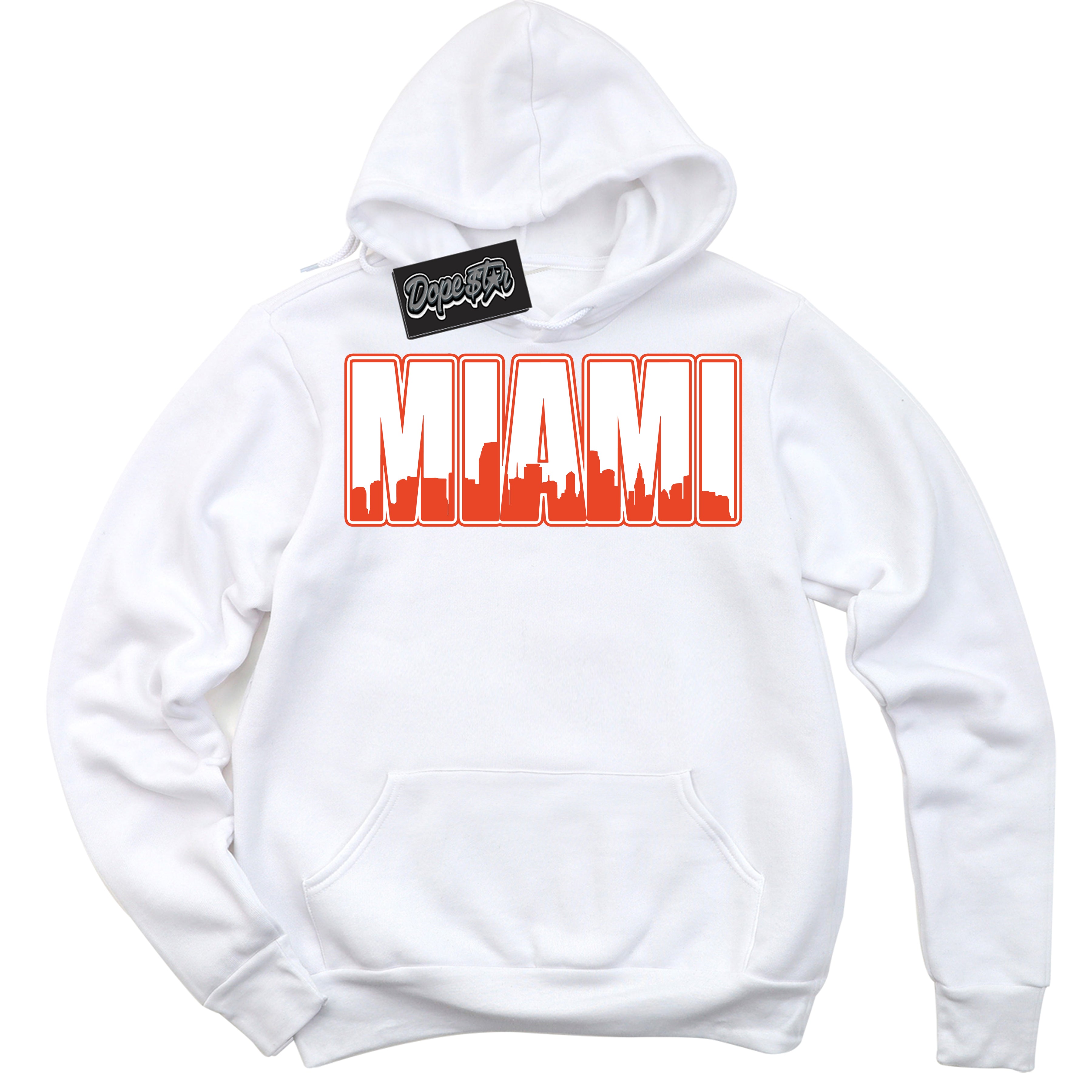 Nike Dunk Low Retro Cosmic Clay 'Miami' Hoodie - White Streetwear Mockup | Sneakerhead Sweatshirt Matching Nike Dunk Low Retro Cosmic Clay | Limited Edition Urban Streetwear for Sneaker Matching OOTD | Outfits that pair perfectly with your ND Low Retro Cosmic Clay | Sneakerhead Fashion Must-Have Apparel for Men and Women.