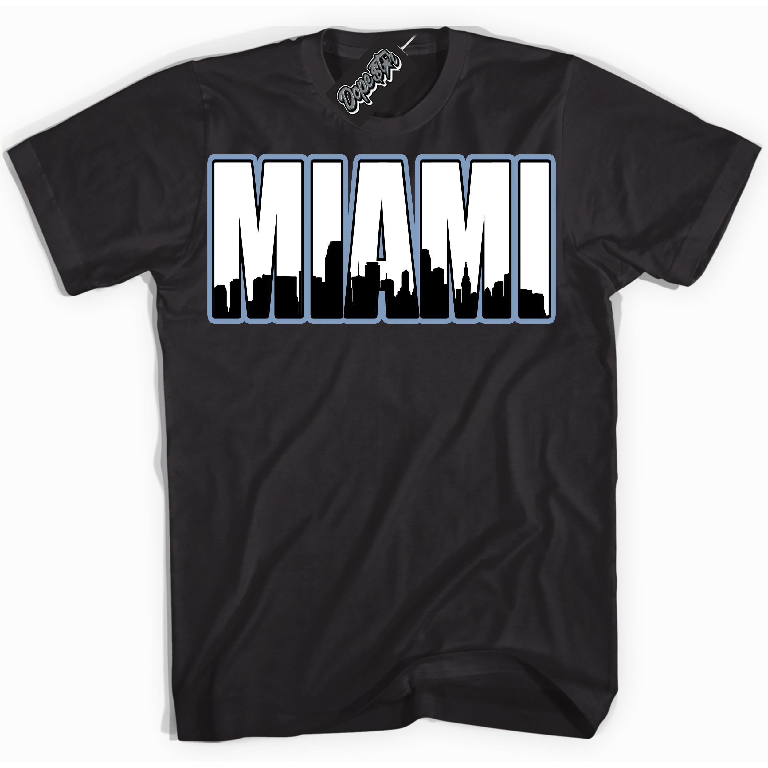 Cool Black Shirt with “ Miami” design that perfectly matches Reverse Oreo 6s Sneakers.