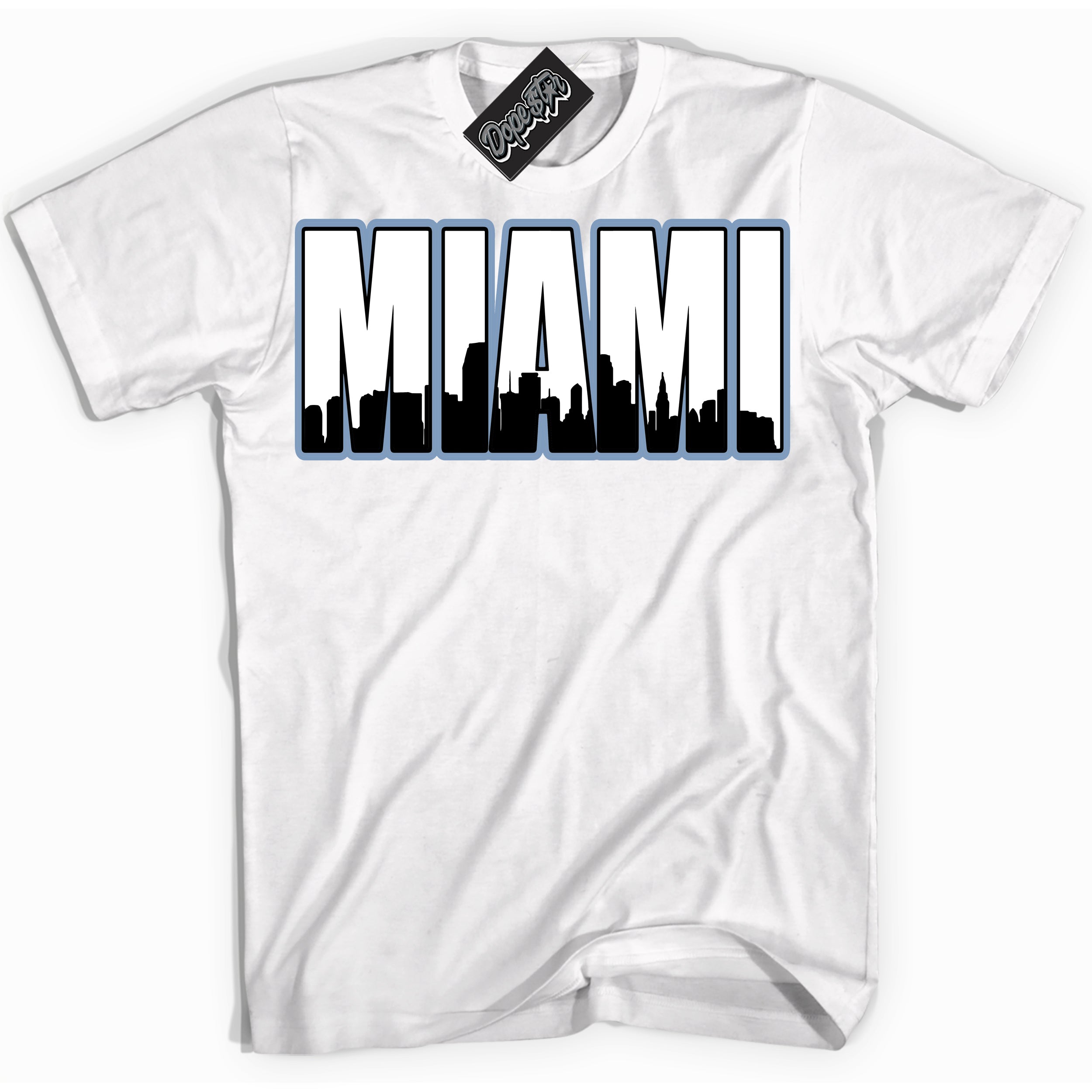 Cool White Shirt with “ Miami” design that perfectly matches Reverse Oreo 6s Sneakers.