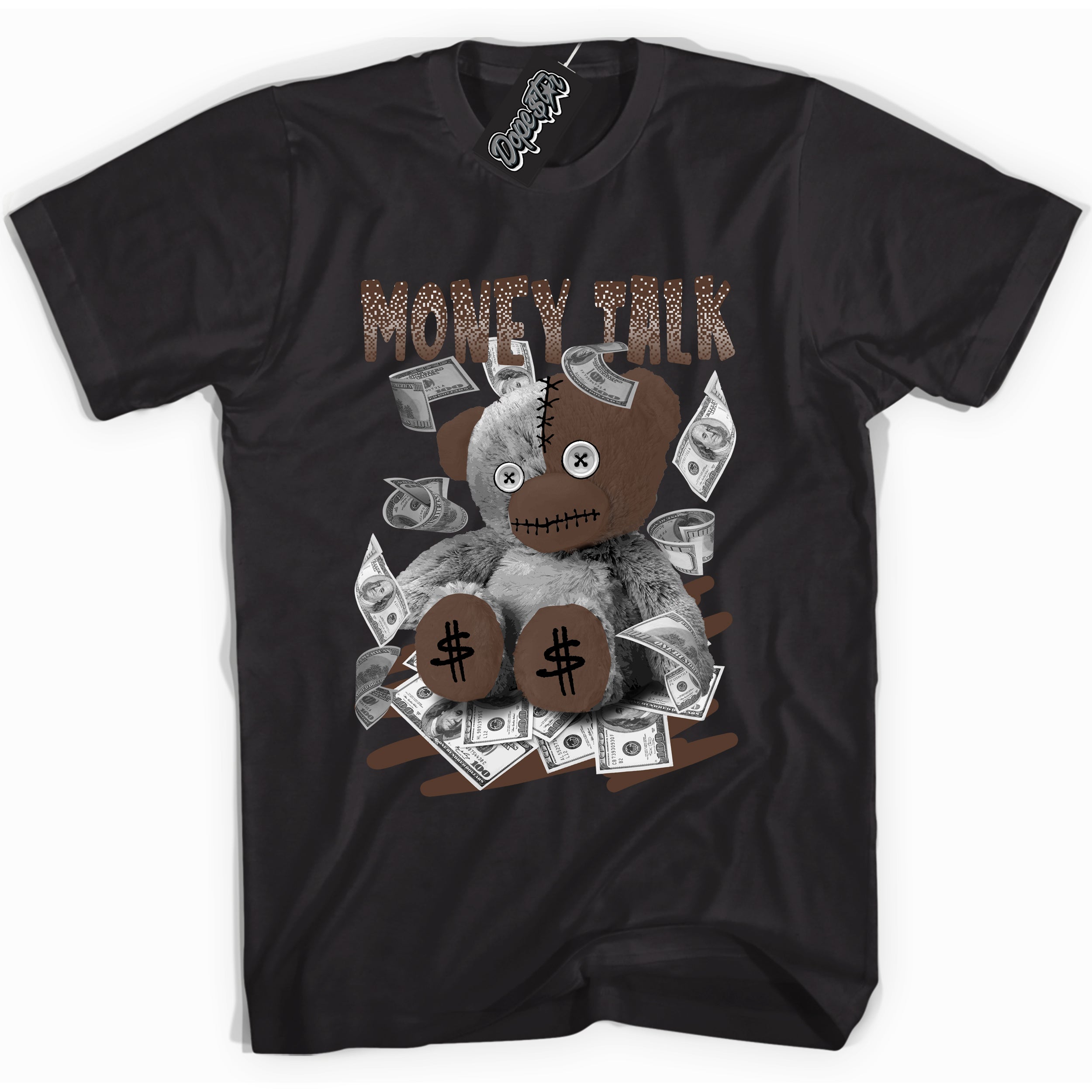 Cool Black graphic tee with “ Money Talk Bear ” design, that perfectly matches Palomino 1s sneakers 