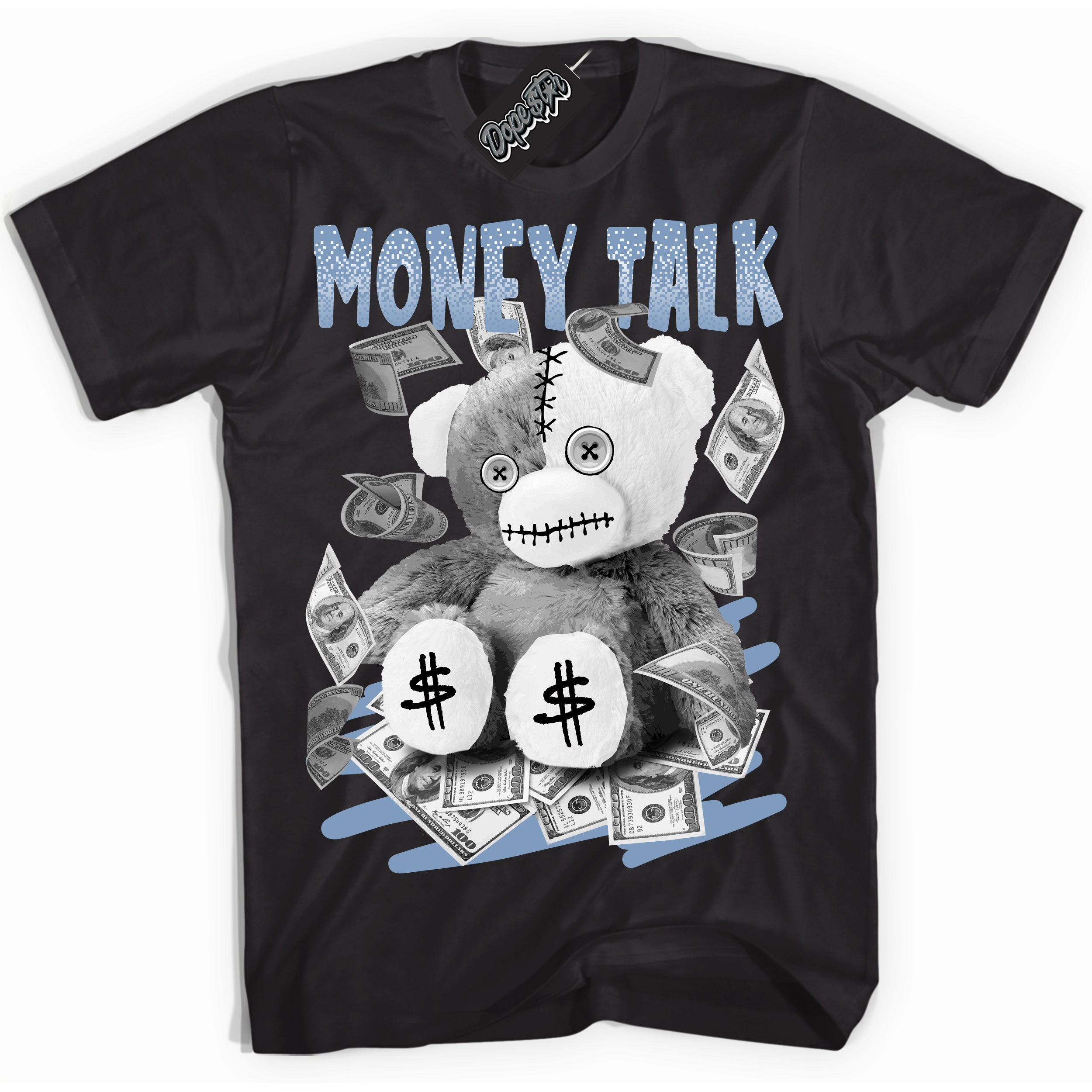 Cool Black Shirt with “ Money Talk Bear” design that perfectly matches Reverse Oreo 6s Sneakers.