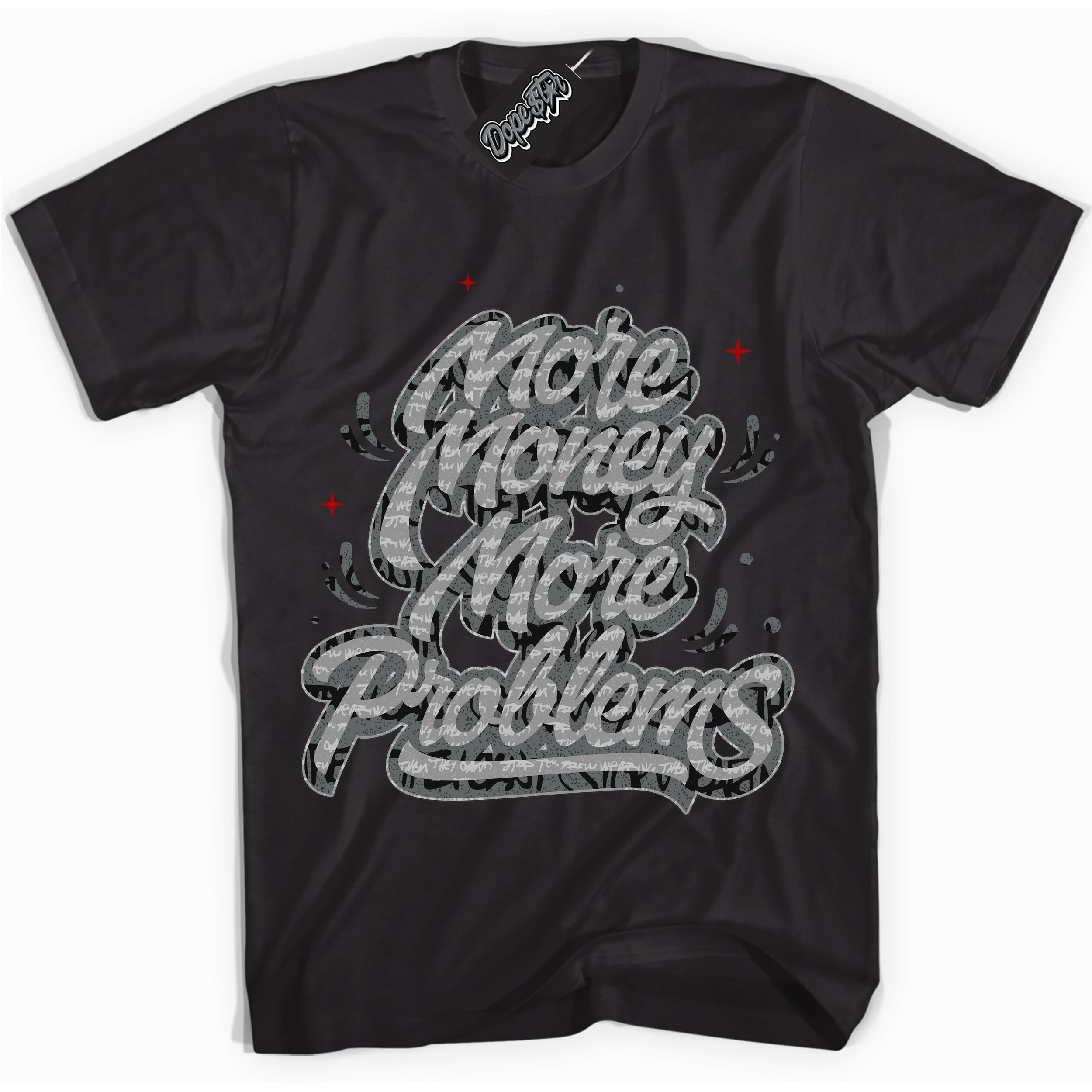 Cool Black Shirt with “ More Money More Problems ” design that perfectly matches Rebellionaire 1s Sneakers.