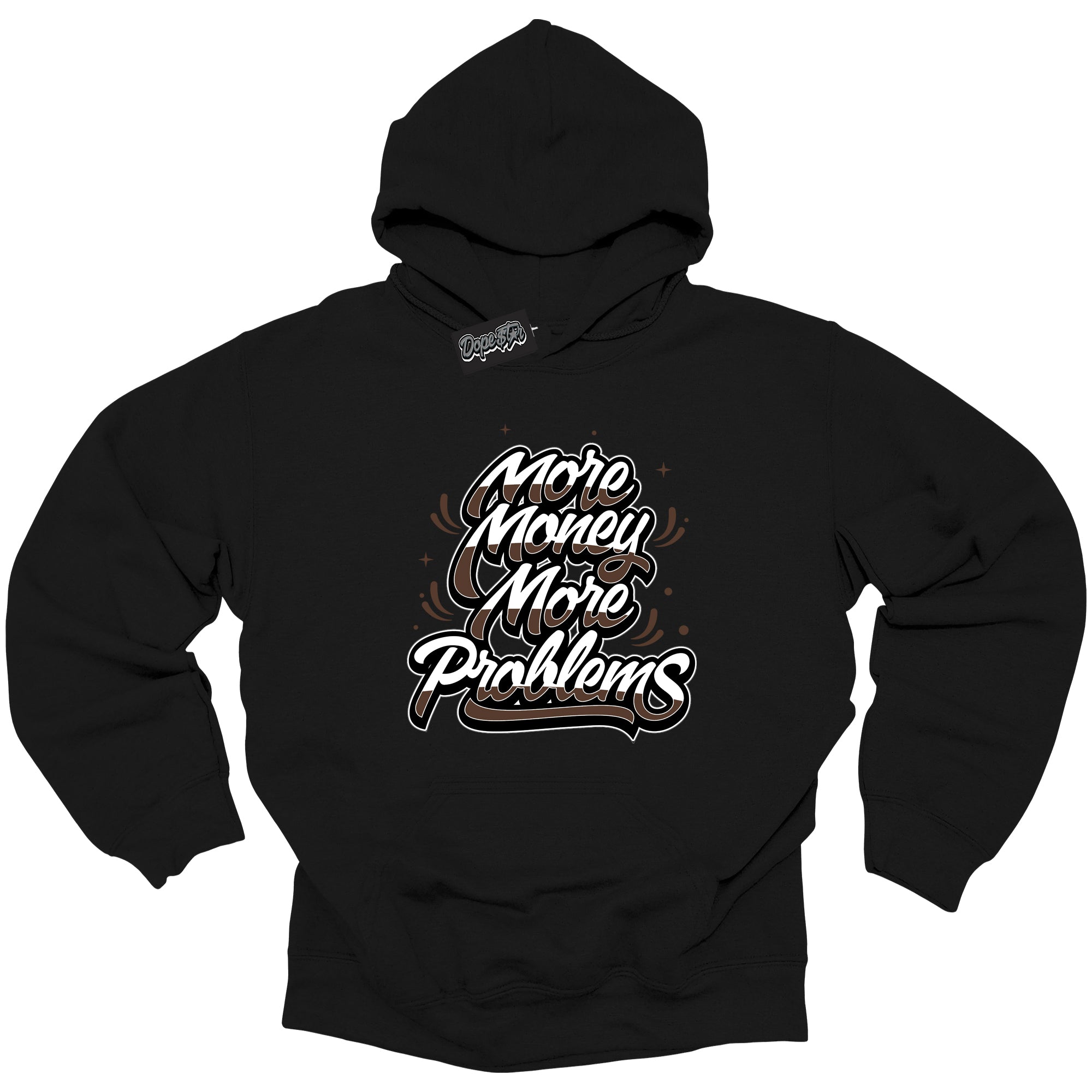 Cool Black Graphic DopeStar Hoodie with “ More Money More Problems “ print, that perfectly matches Palomino 1s sneakers