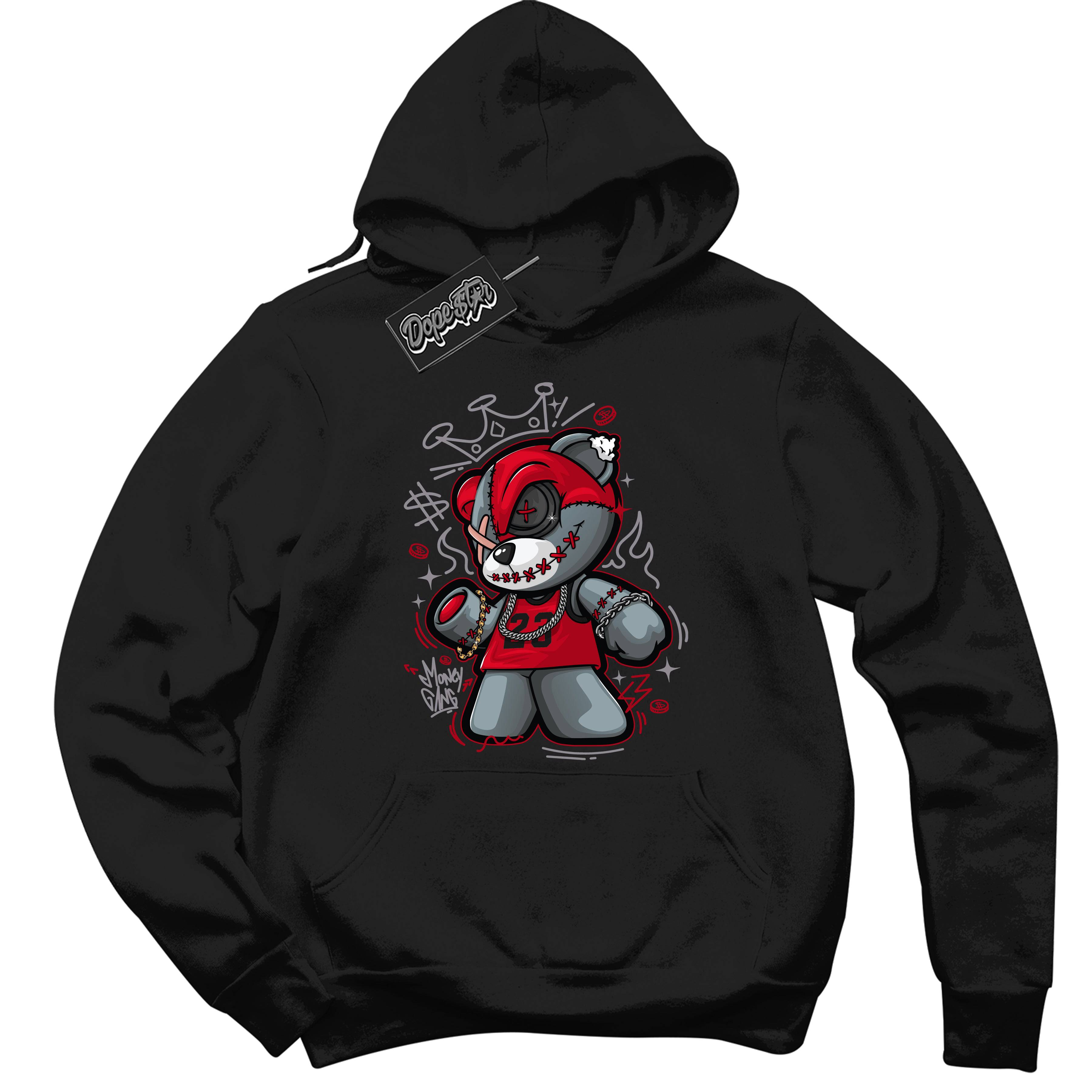 Bred Reimagined 4s DopeStar Hoodie Money Gang Bear Graphic