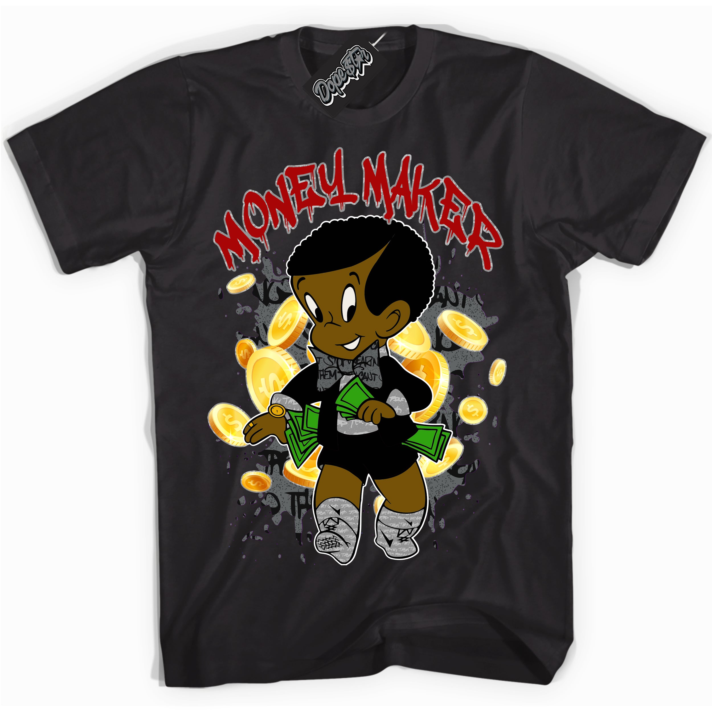 Cool Black Shirt with “ Money Maker ” design that perfectly matches Rebellionaire 1s Sneakers.