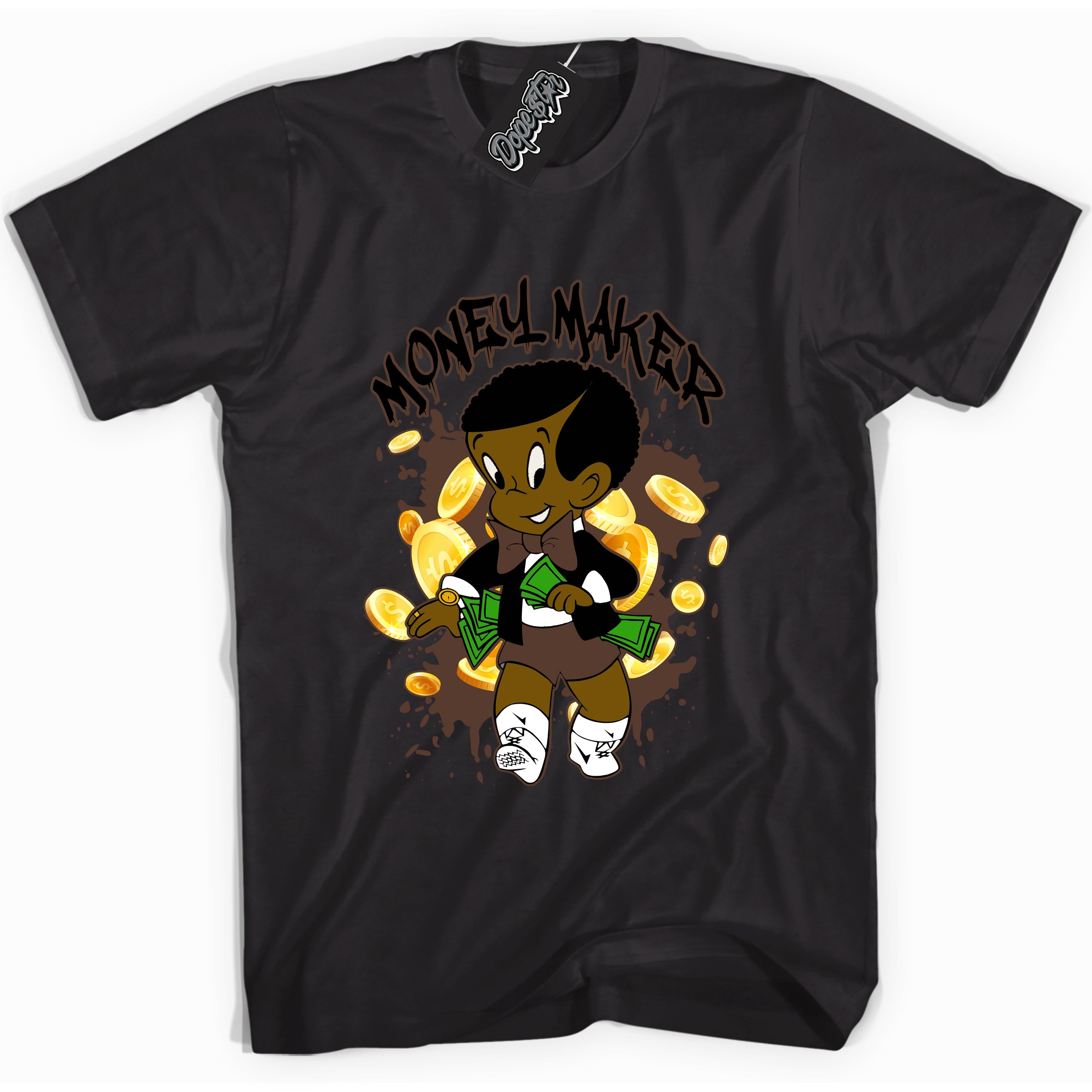 Cool Black graphic tee with “ Money Maker ” design, that perfectly matches Palomino 1s sneakers 