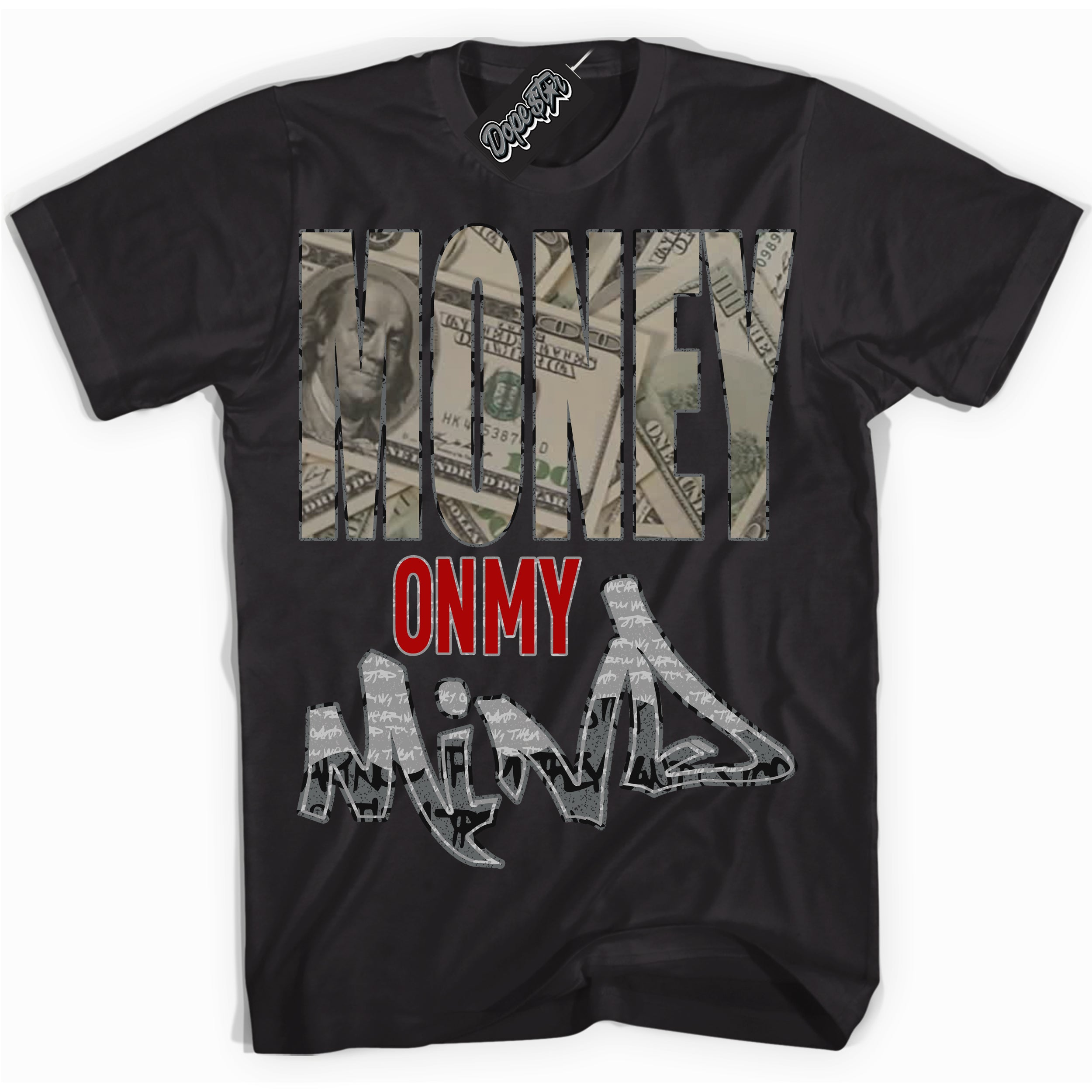 Cool Black Shirt with “ Money On My Mind ” design that perfectly matches Rebellionaire 1s Sneakers.
