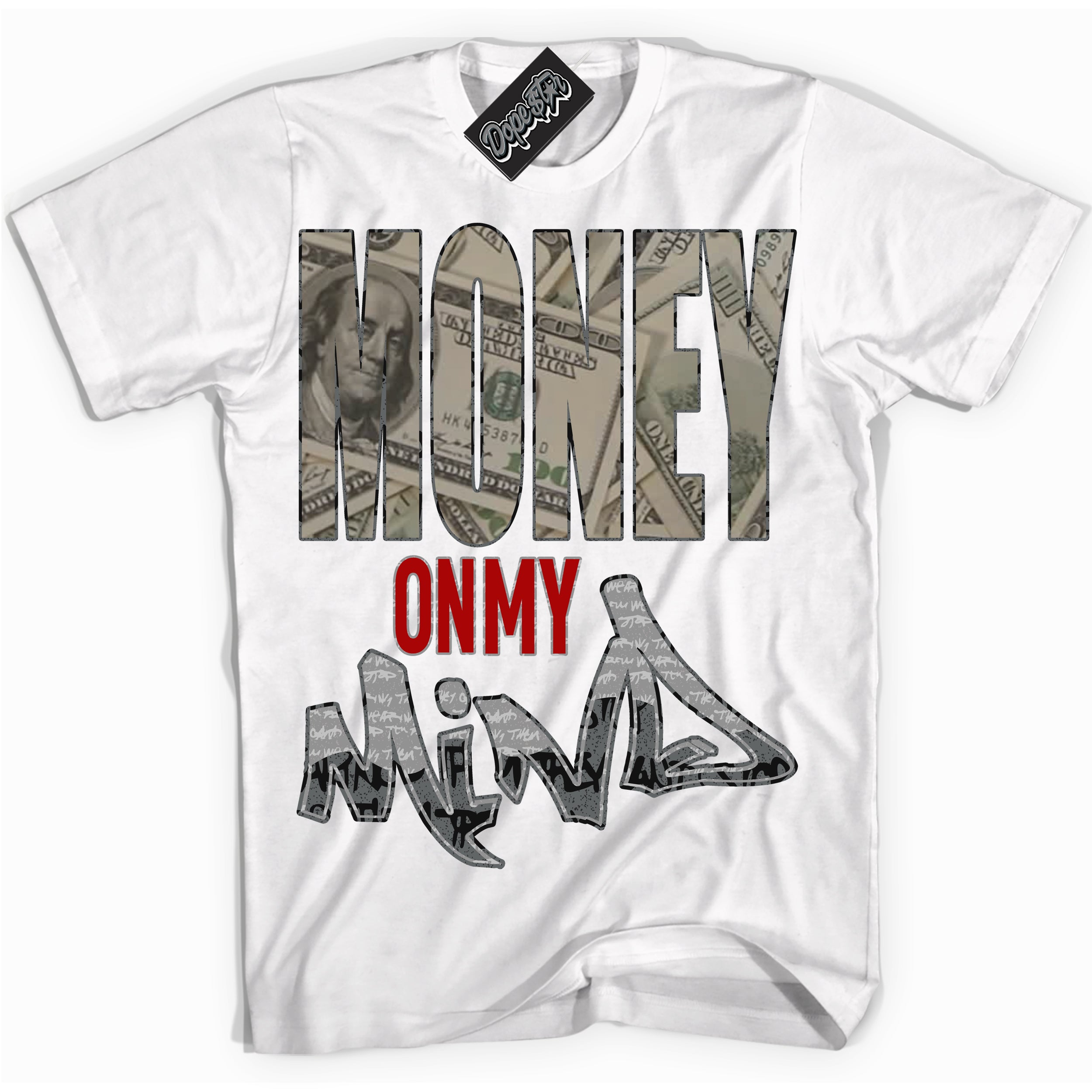 Cool White Shirt with “ Money On My Mind ” design that perfectly matches Rebellionaire 1s Sneakers.