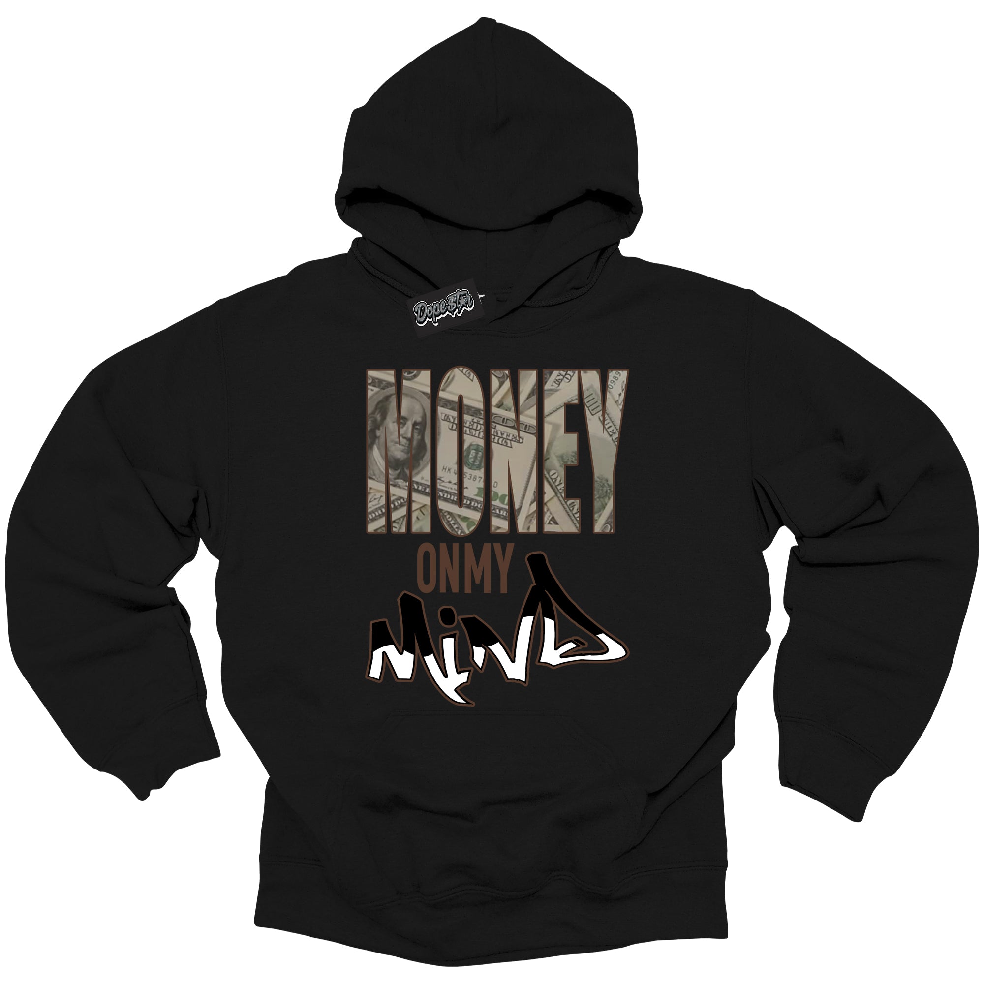 Cool Black Graphic DopeStar Hoodie with “ Money On My Mind “ print, that perfectly matches Palomino 1s sneakers