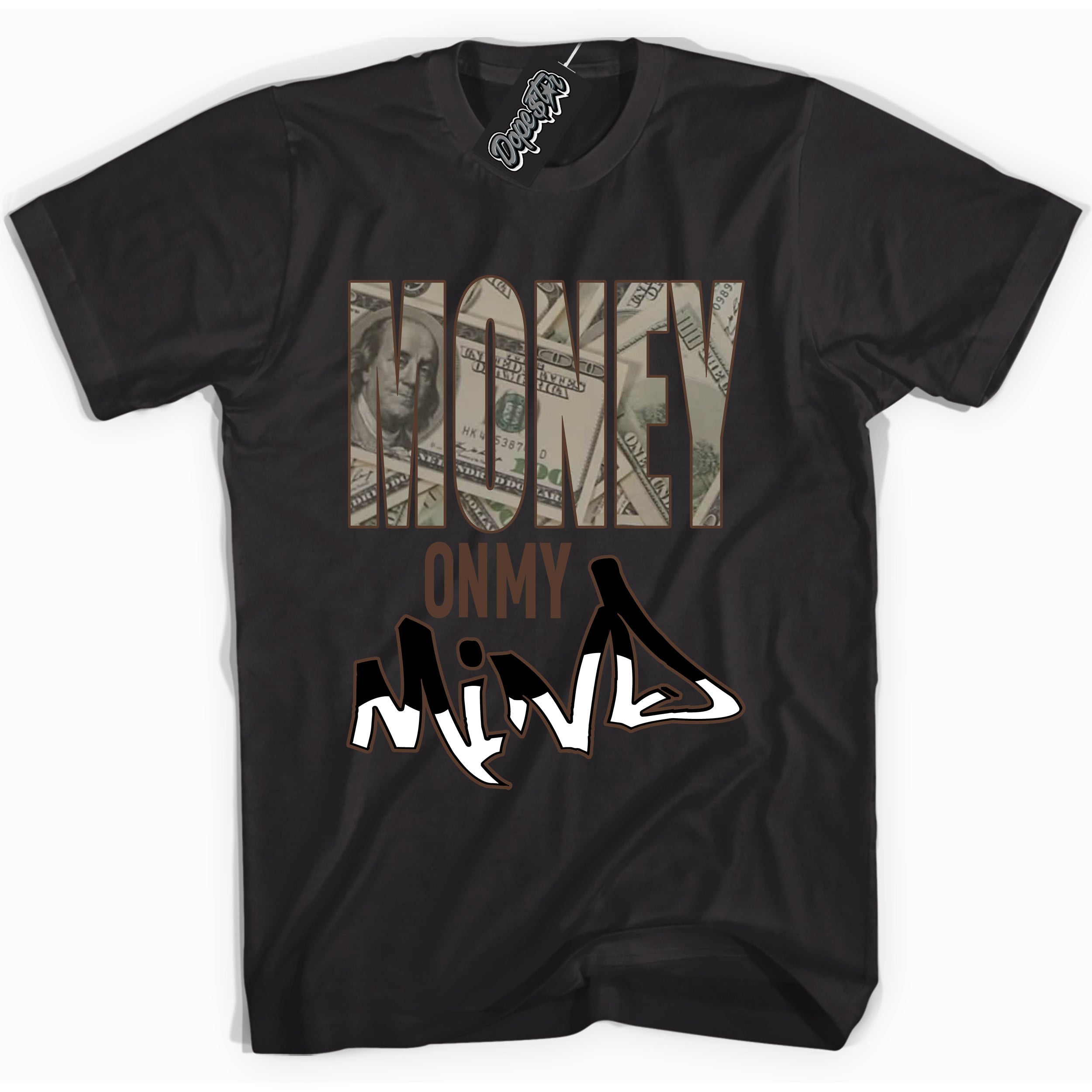 Cool Black graphic tee with “ Money On My Mind ” design, that perfectly matches Palomino 1s sneakers 