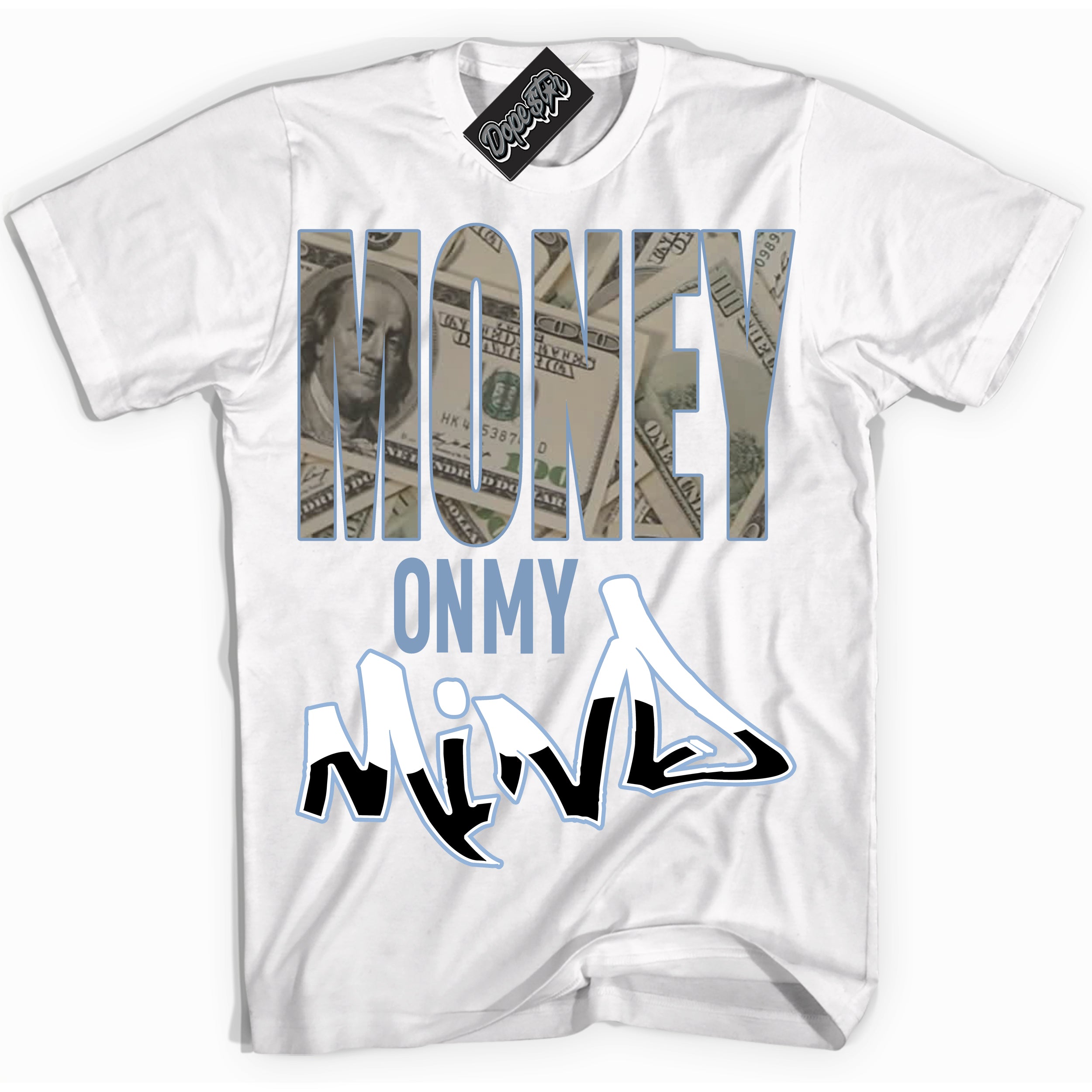 Cool White Shirt with “ Money On My Mind” design that perfectly matches Reverse Oreo 6s Sneakers.