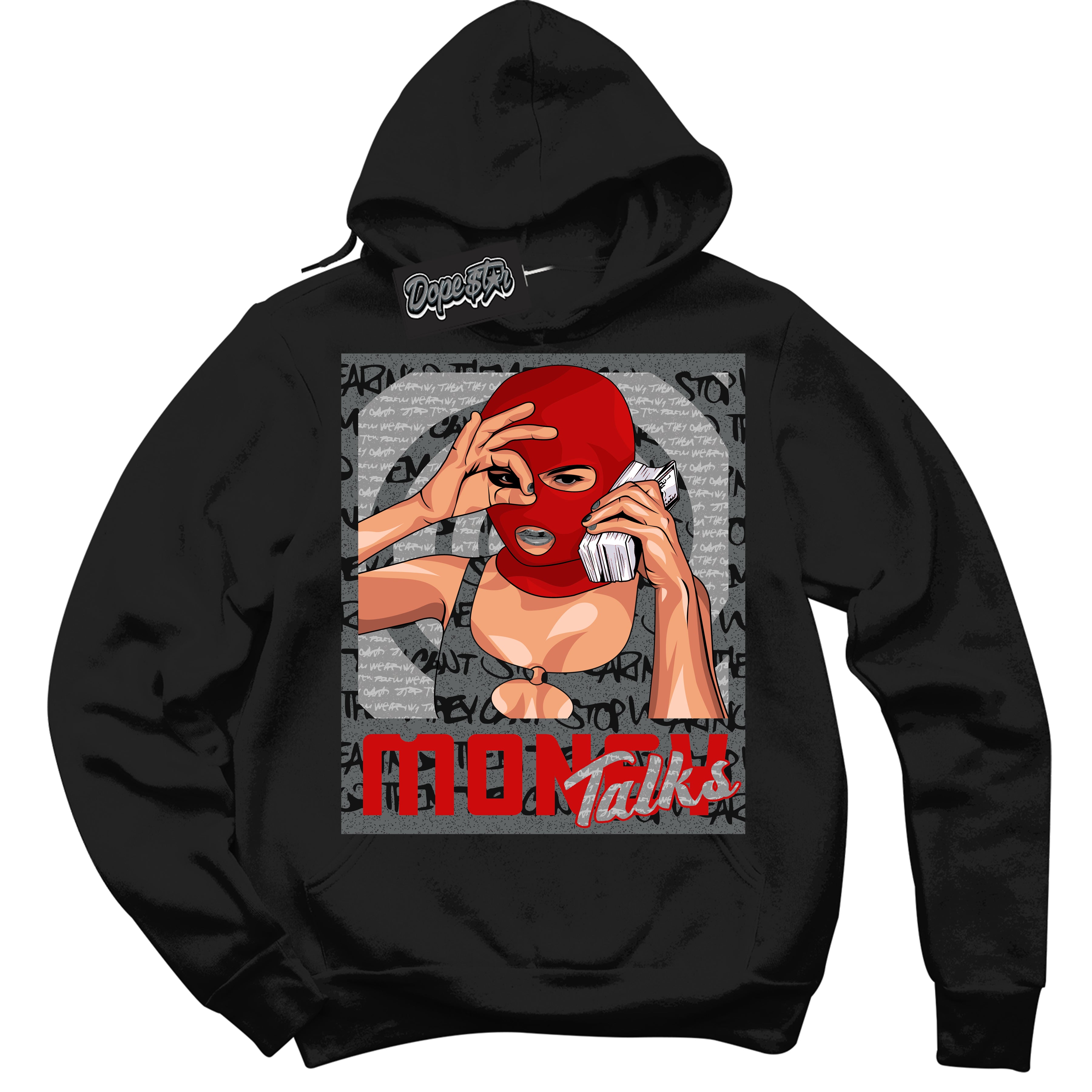 Cool Black Hoodie with “ Money Talks ”  design that Perfectly Matches Rebellionaire 1s Sneakers.