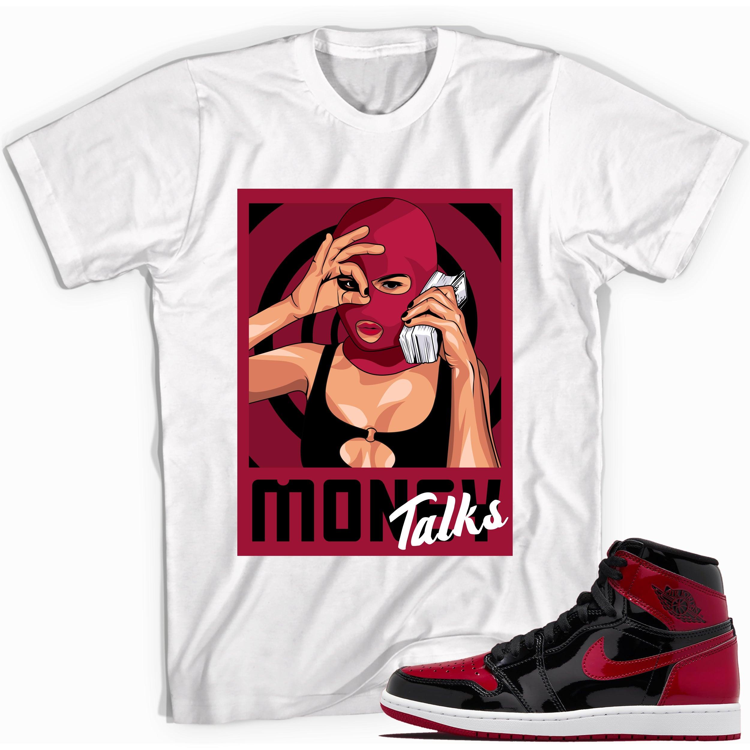 Bred Patent Leather 1s DopeStar Shirt Money Talks - Sneaker Shirts Outlet