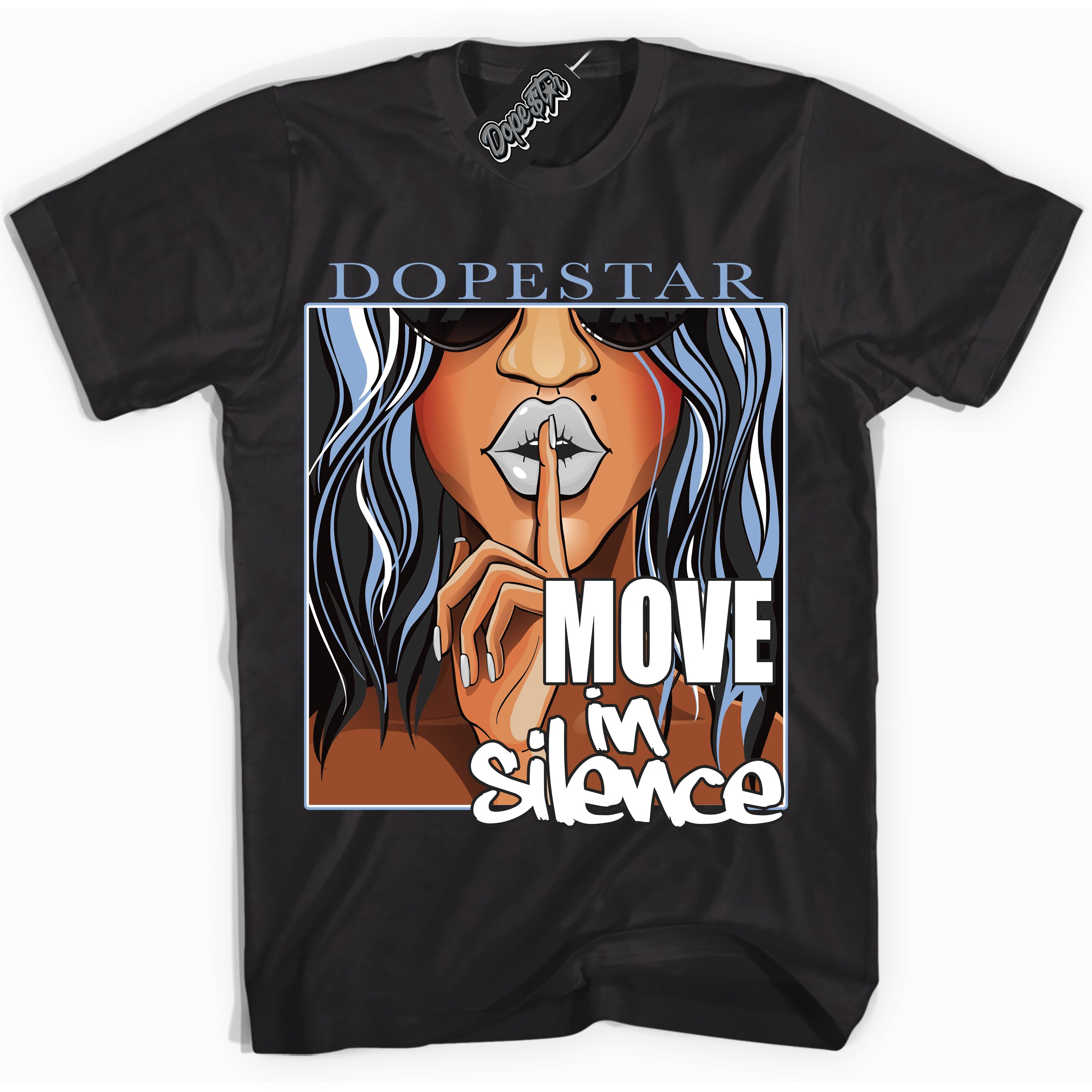 Cool Black Shirt with “ Move In Silence” design that perfectly matches Reverse Oreo 6s Sneakers.