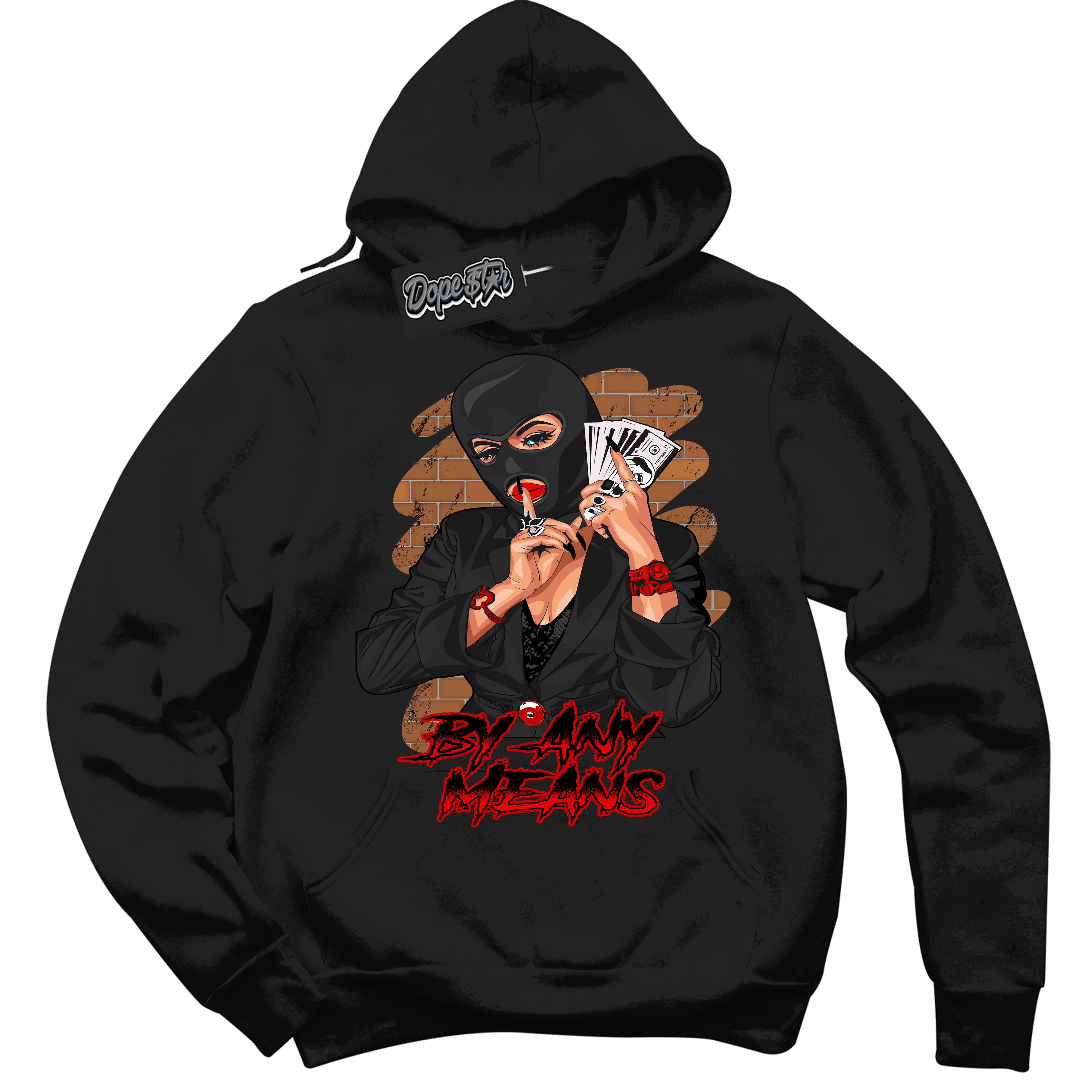 Cool Black Hoodie with “ By Any Means ”  design that Perfectly Matches RTFKT X ND Genesis.