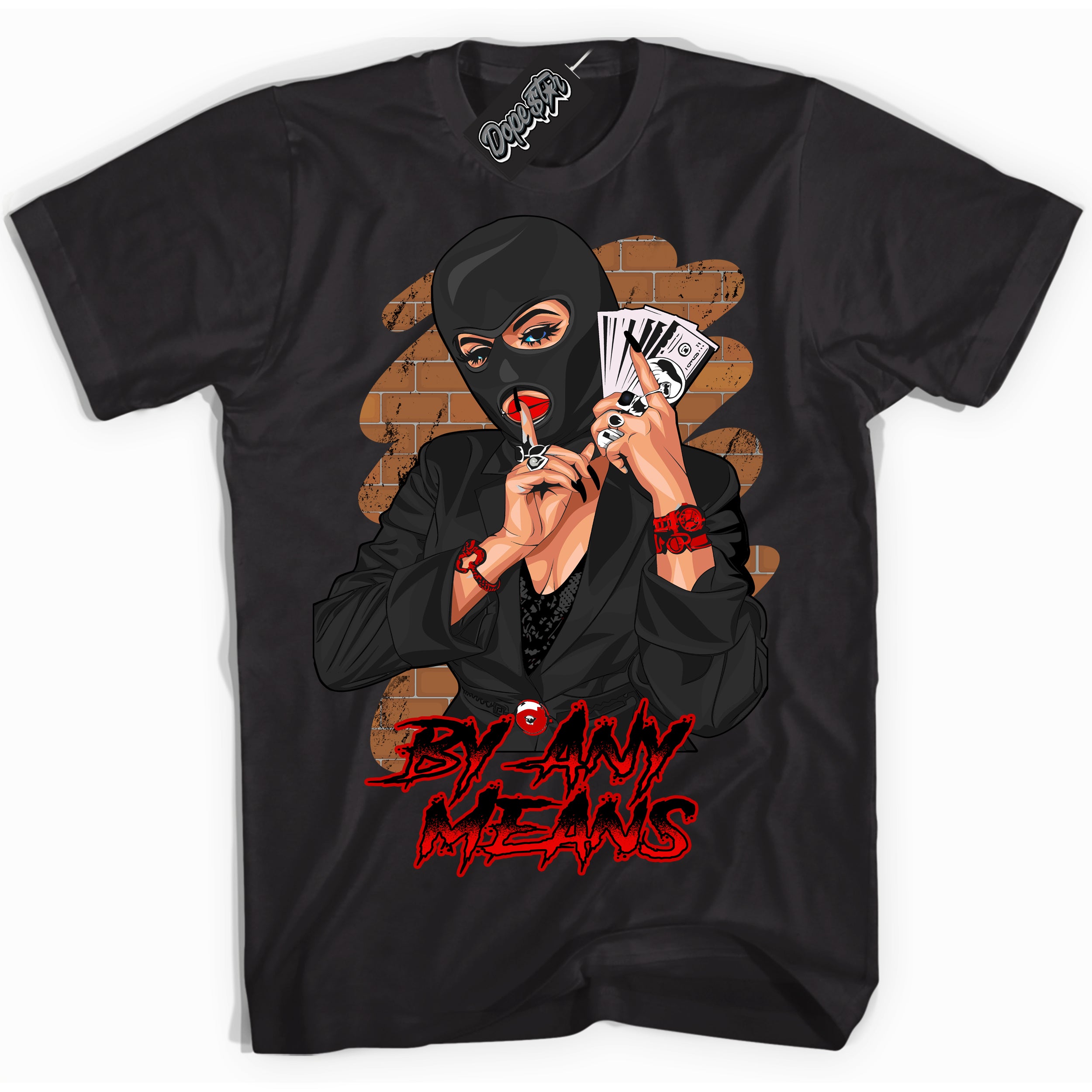 Cool Black Shirt with “ By Any Means ” design that perfectly matches RTFKT X ND Genesis.