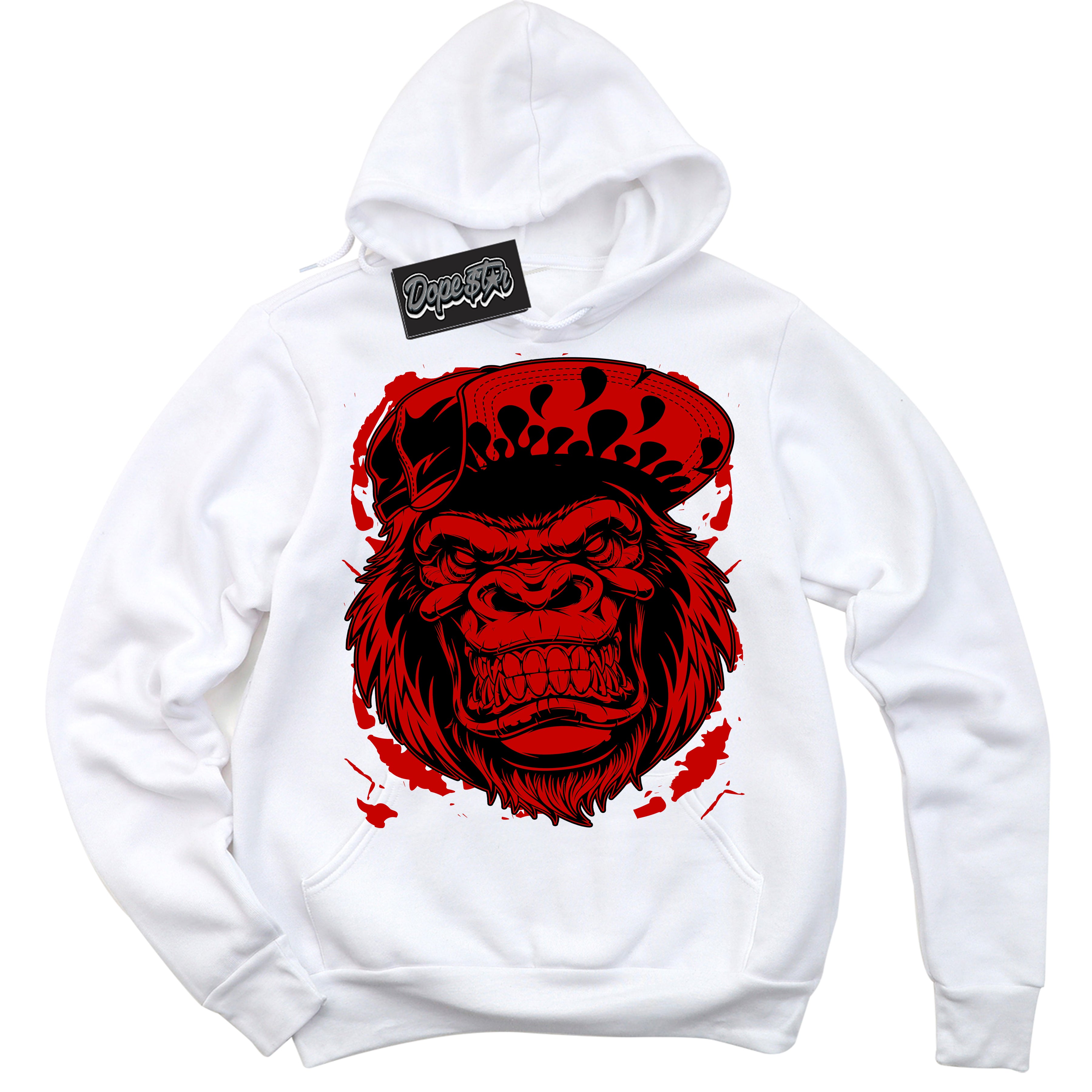 Cool White Hoodie with “ Gorilla beast ”  design that Perfectly Matches RTFKT X ND Genesis.