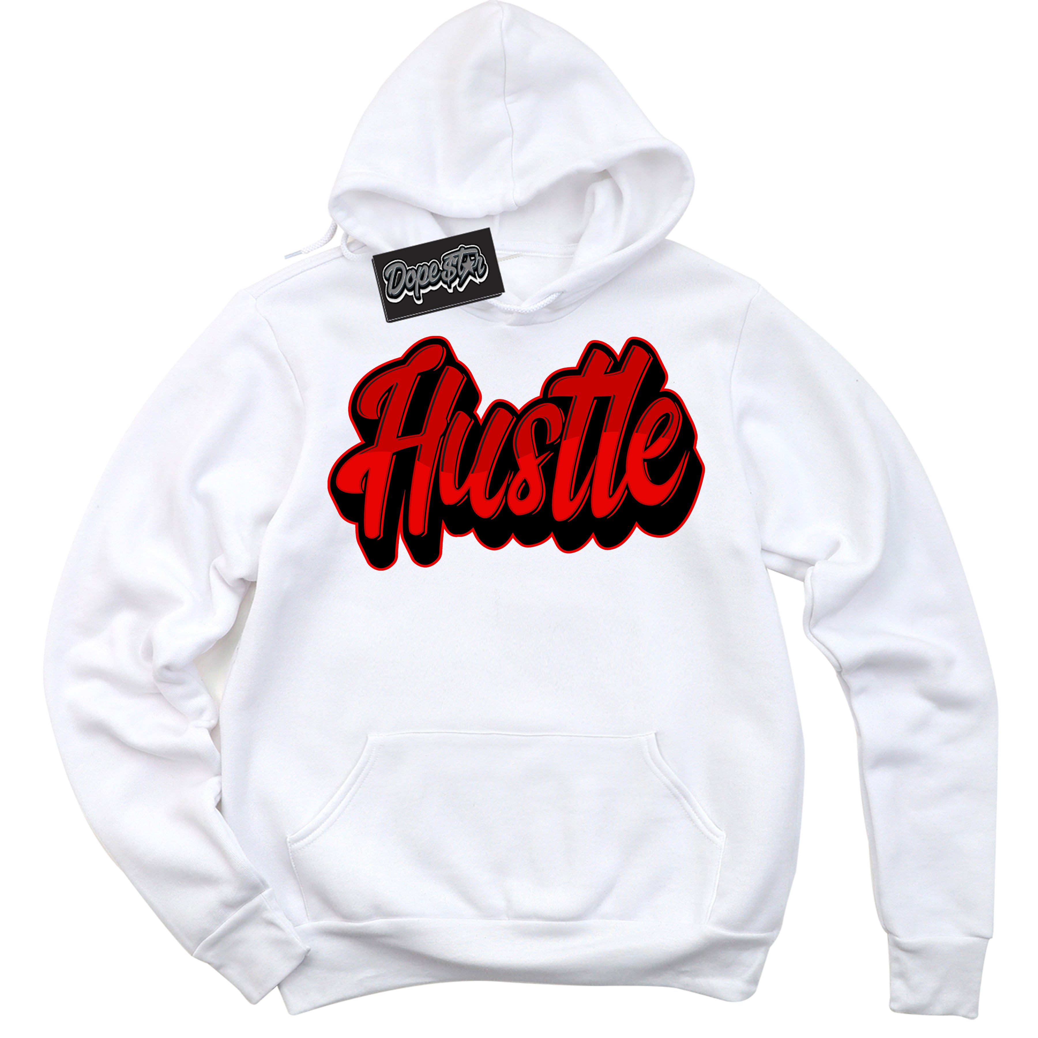 Cool White Hoodie with “ Hustle ”  design that Perfectly Matches RTFKT X ND Genesis.